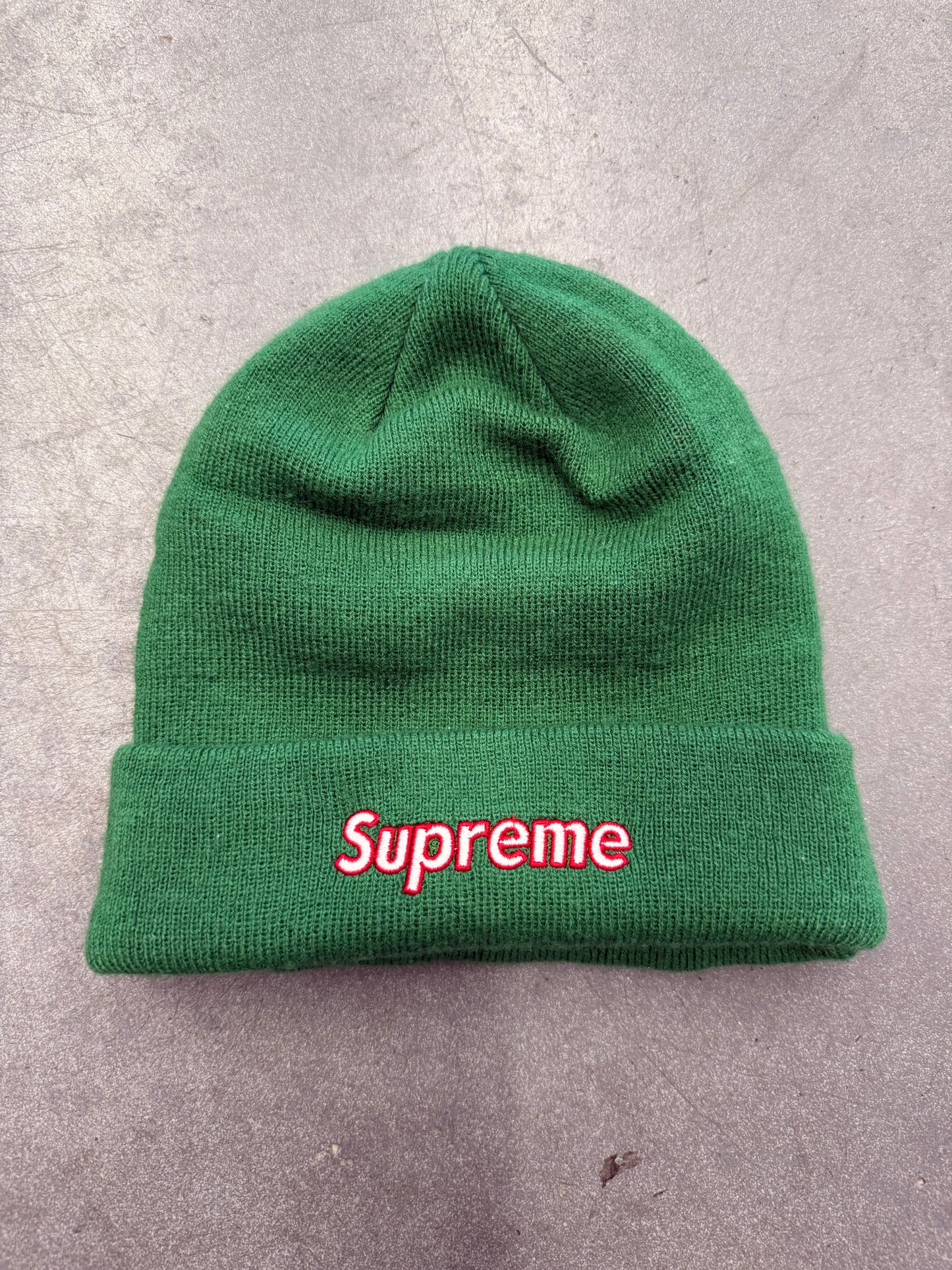 FW22 SUPREME BOX LOGO BEANIE - PINE GREEN