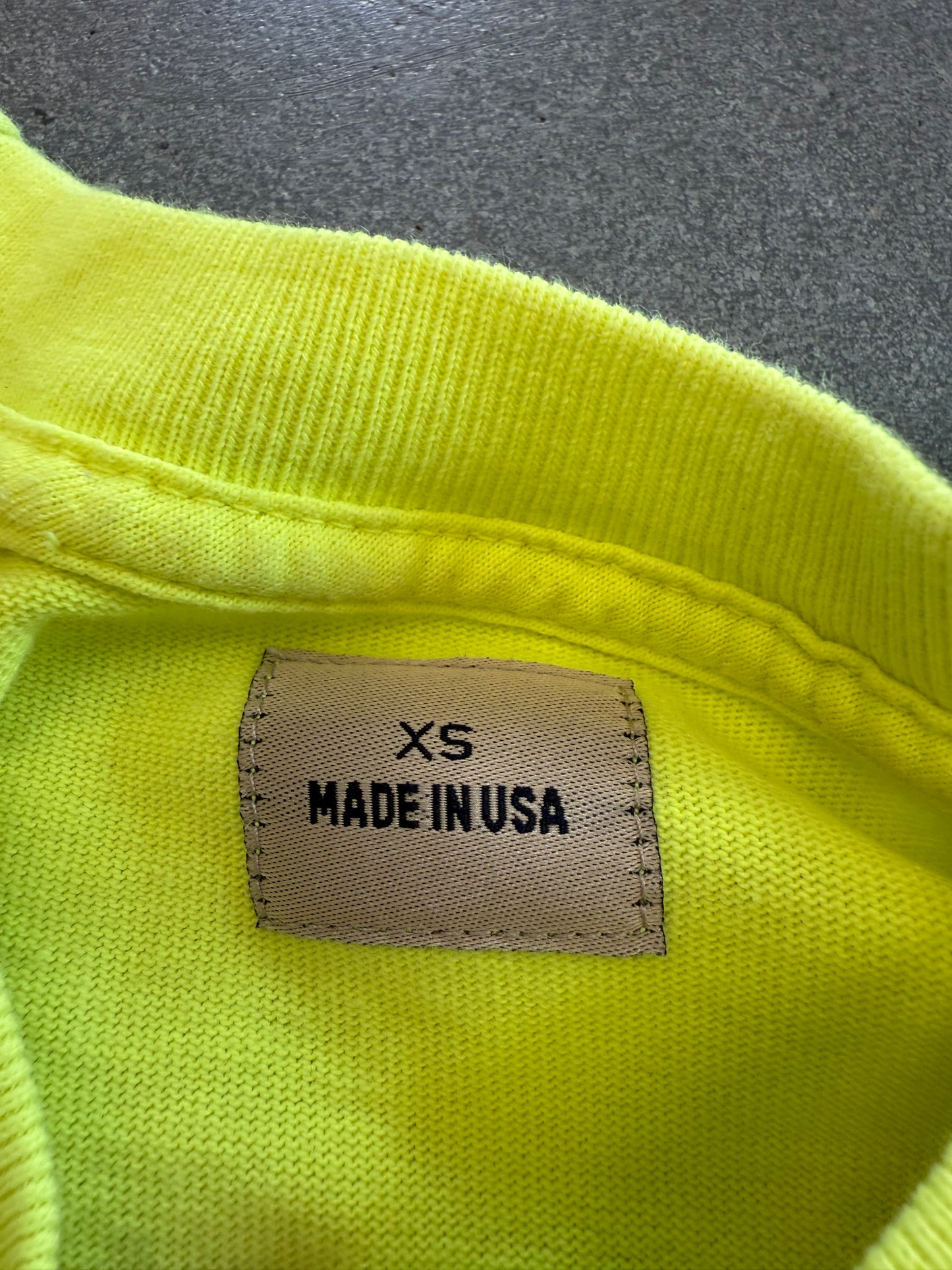 YEEZY WES LANG SKELETON L/S TEE - FROZEN YELLOW (XS)