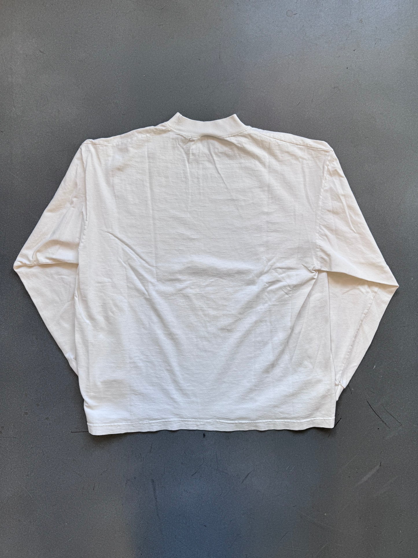 90'S BIRKENSTOCK THE ORIGINAL COMFORT SHOE. MOCK NECK LS TEE (COTTON DELUXE TAG)