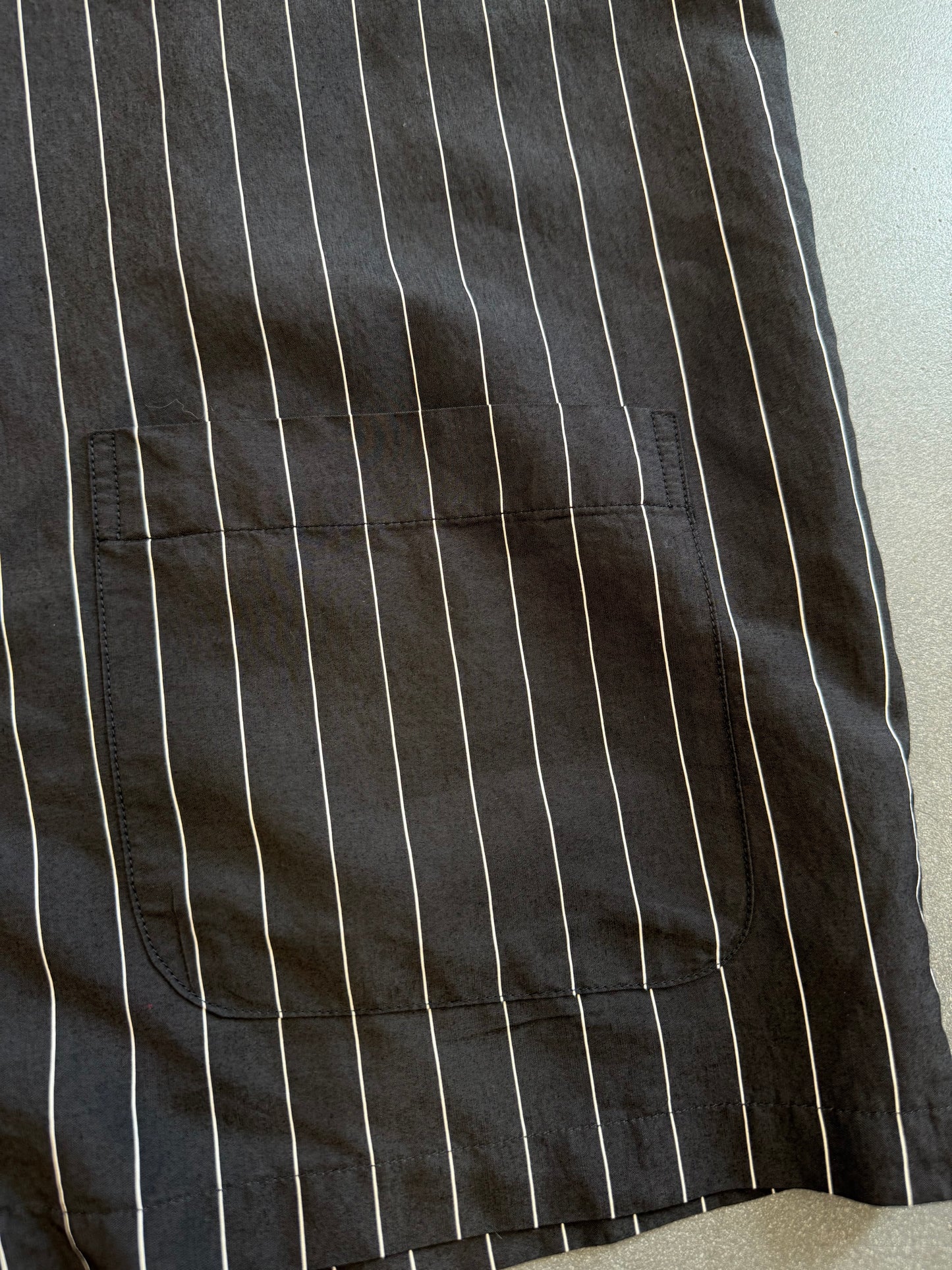 SS25 SUPREME PAJAMA STRIPE S/S WORK SHIRT - BLACK