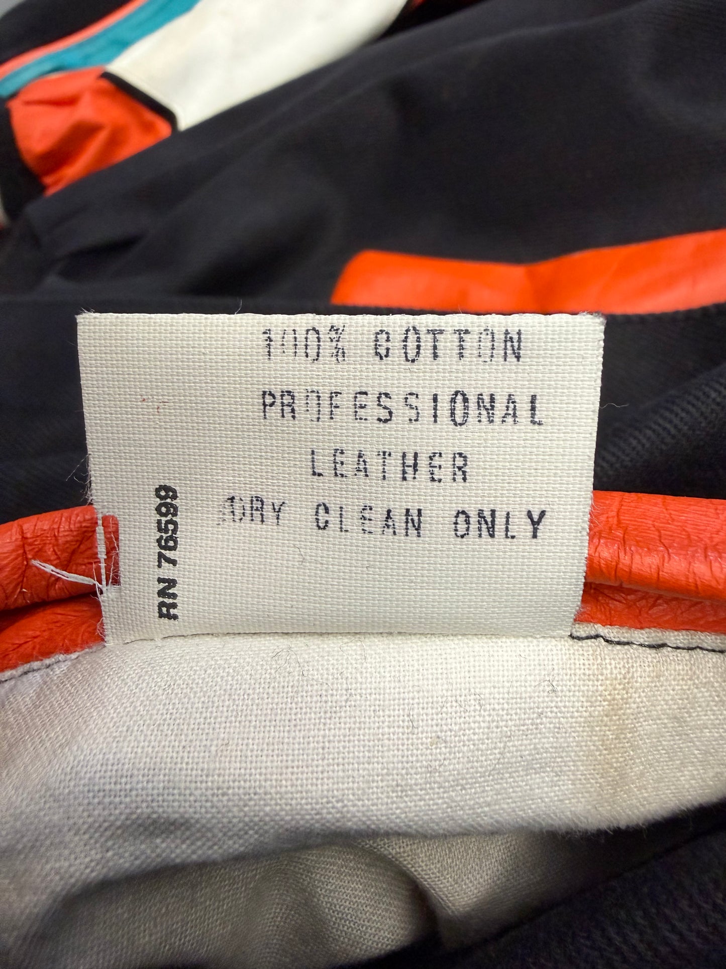 90S JEFF HAMILTON MIAMI DOLPHINS STARS LEATHER VARSITY JACKET