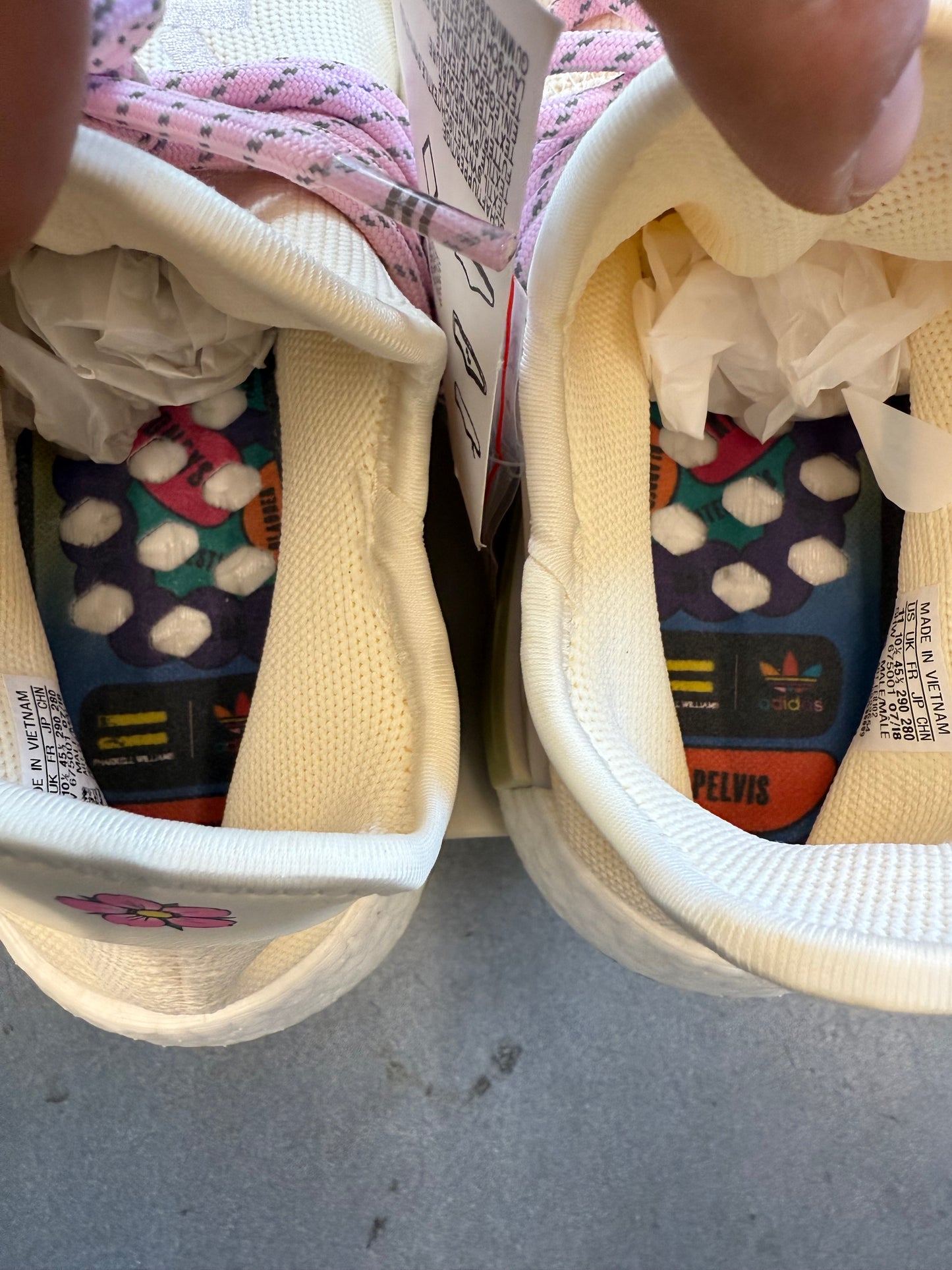 SIZE 11 ADIDAS NMD HU PHARRELL NERD CREAM (BRAND NEW WITH BOX)