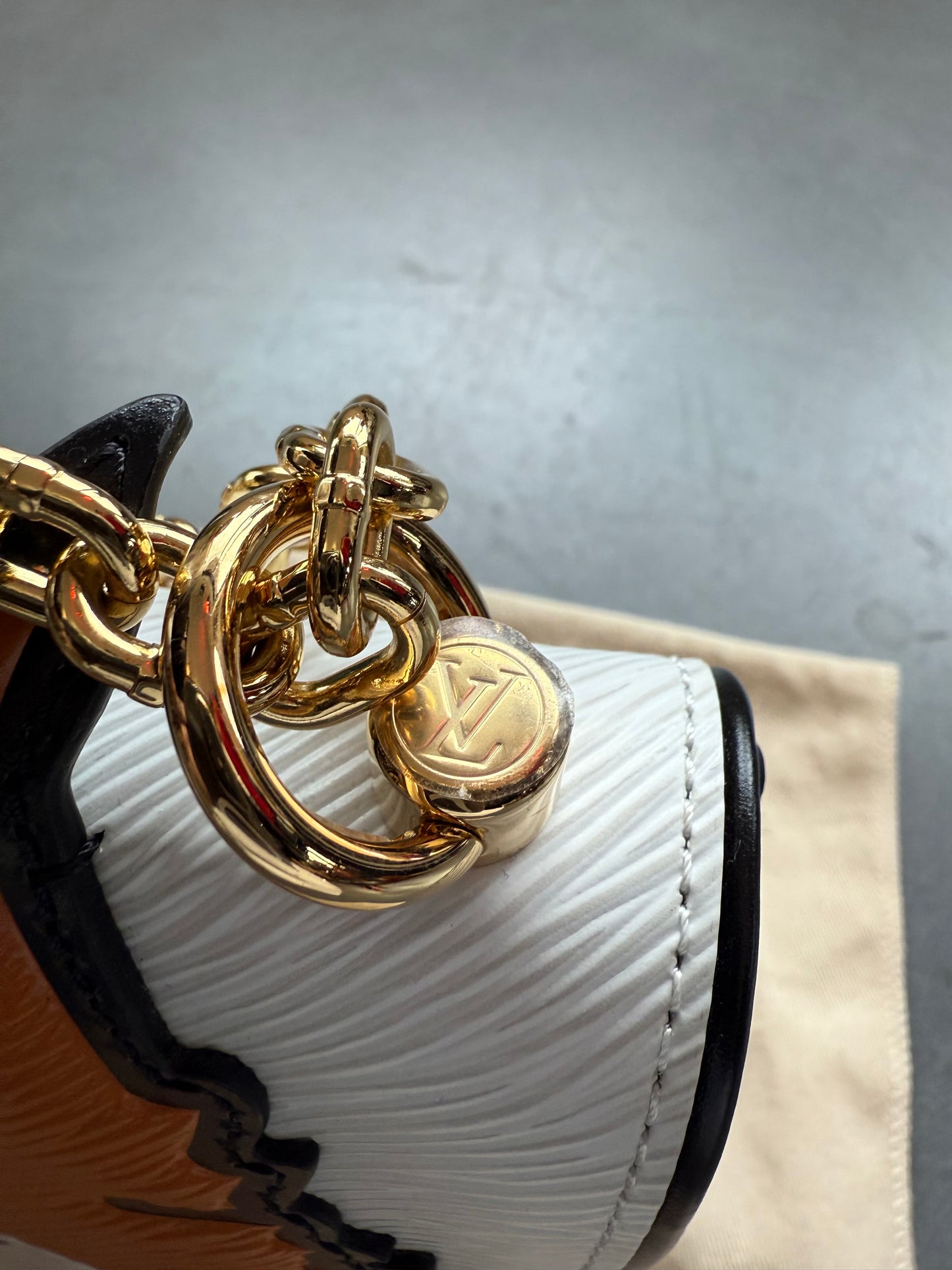 LOUIS VUITTON X GRACE CODDINGTON CATOGRAM POUCHETTE CHAIN CLUTCH BAG (PRE-OWNED WITH DUSTBAG) (TANIA)