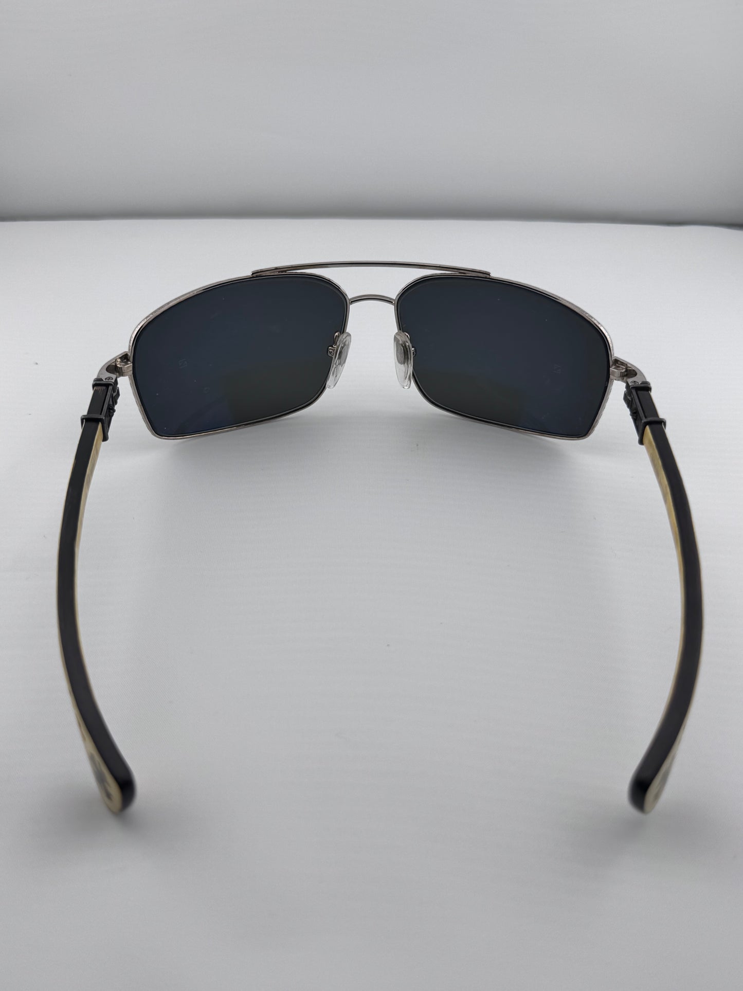 VINTAGE CHROME HEARTS 'THE BEAST III' WOOD CONCH GOLD SUNGLASSES (PRE-OWNED WITH CASE)