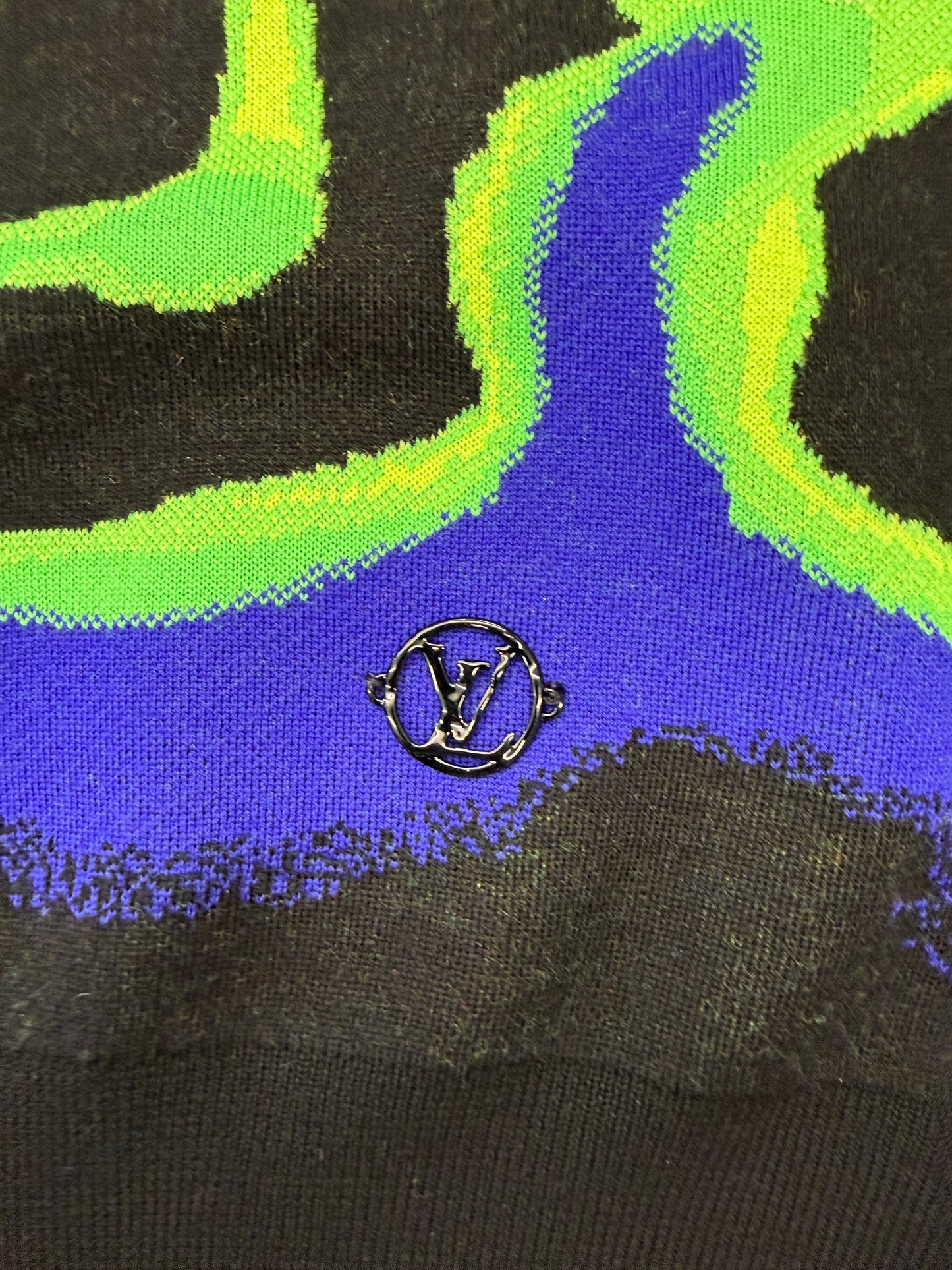 FW22 LOUIS VUITTON THORN FLAMES INTARSIA KNIT CREWNECK SWEATER