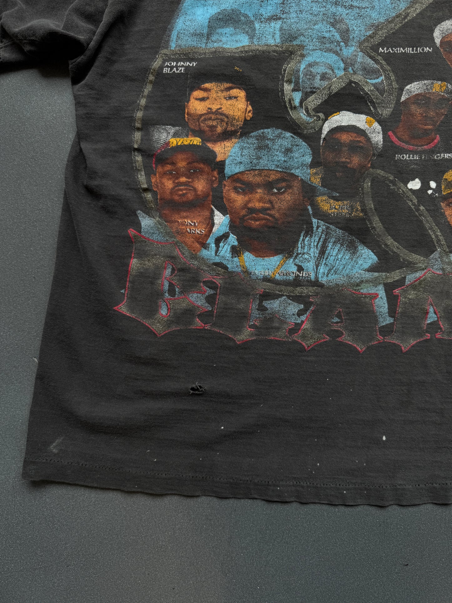 90'S WU-TANG CLAN ICE CREAM RAEKWON BOOTLEG RAP TEE (FADED TAG)