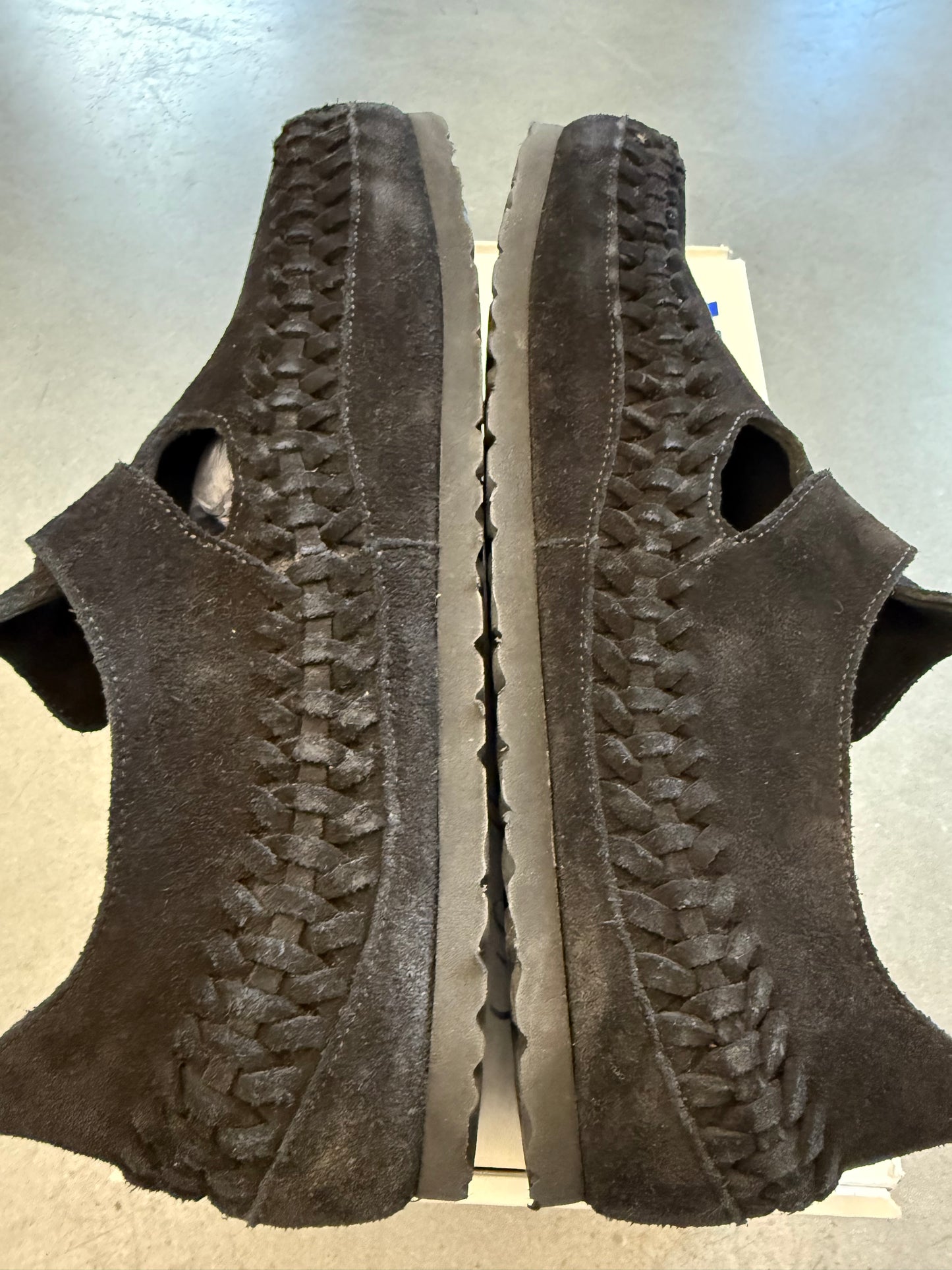 2023 SIZE 42 KITH BIRKENSTOCK LONDON BRAIDED - BLACK (PRE-OWNED WITH BOX)