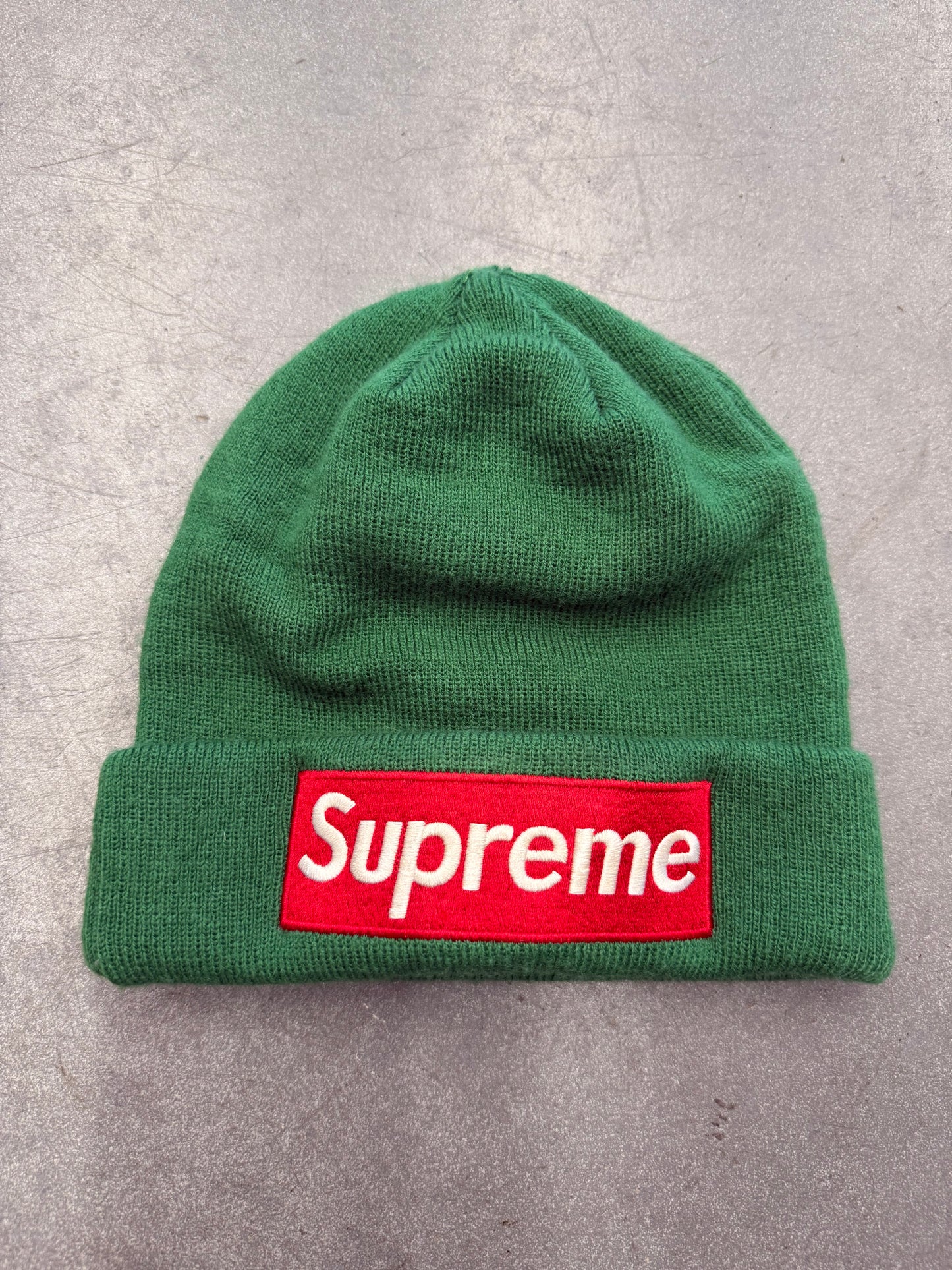 FW22 SUPREME BOX LOGO BEANIE - PINE GREEN