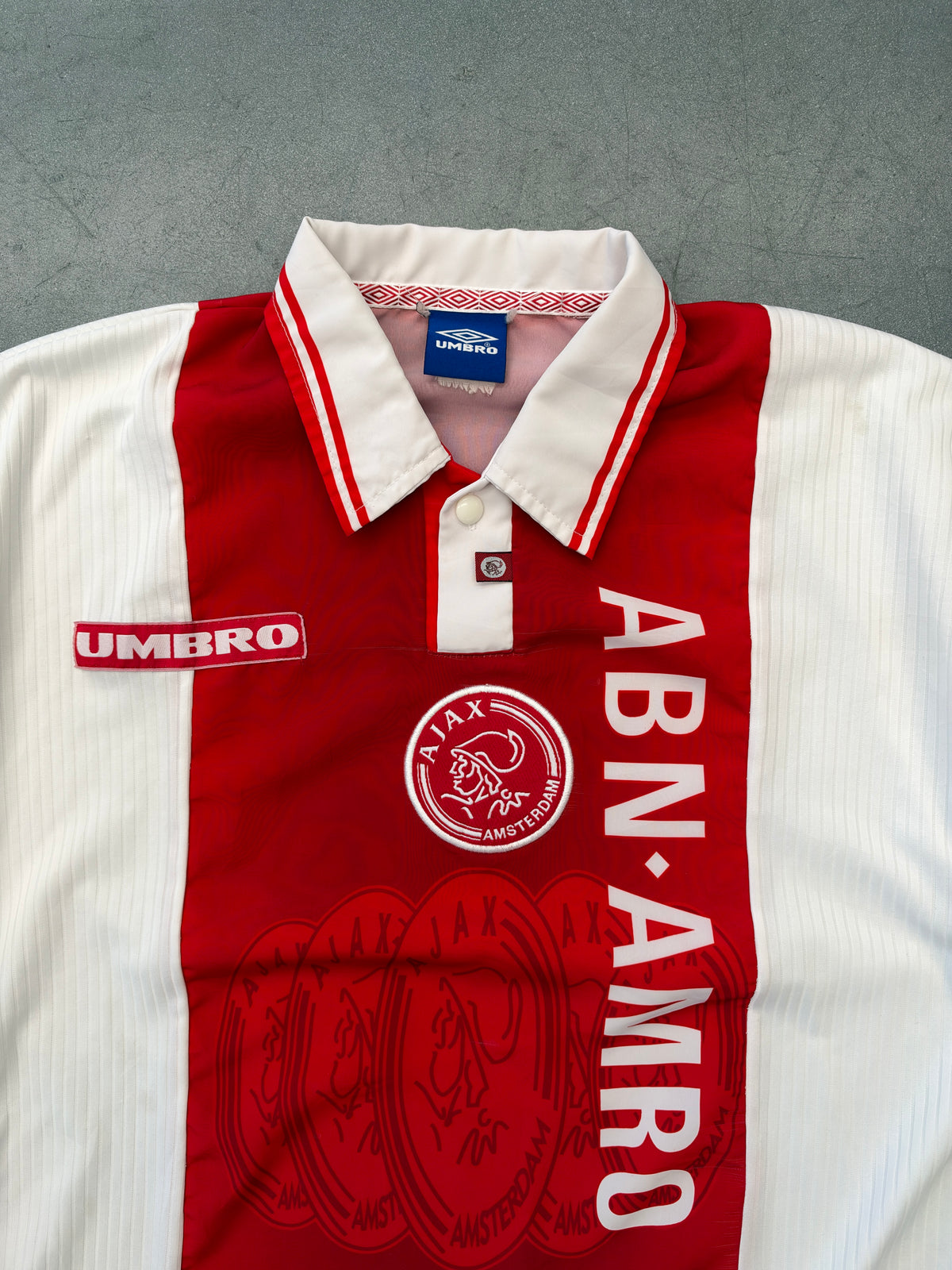 1997-98 AJAX AMSTERDAM FOOTBALL JERSEY SOCCER KIT (UMBRO TAG)