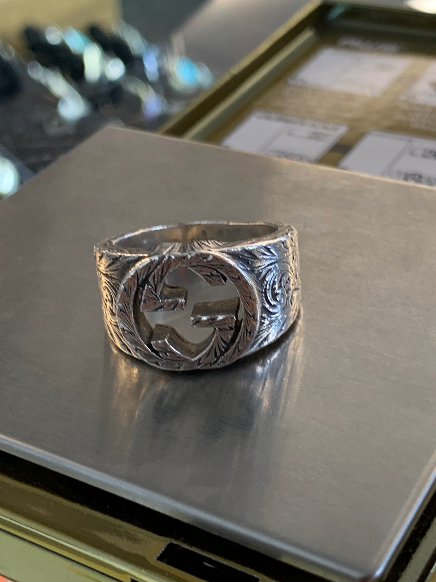 GUCCI INTERLOCKING G RING (14.0 GRAMS) (CC CONSIGNMENT)