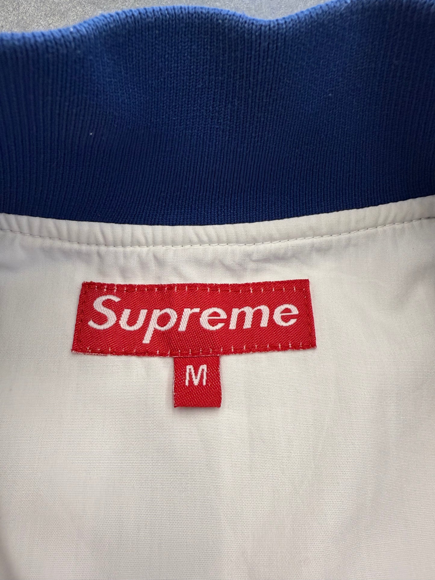 2003 SUPREME "WHITE NUGGETS" EMBROIDERED BUTTON UP JACKET