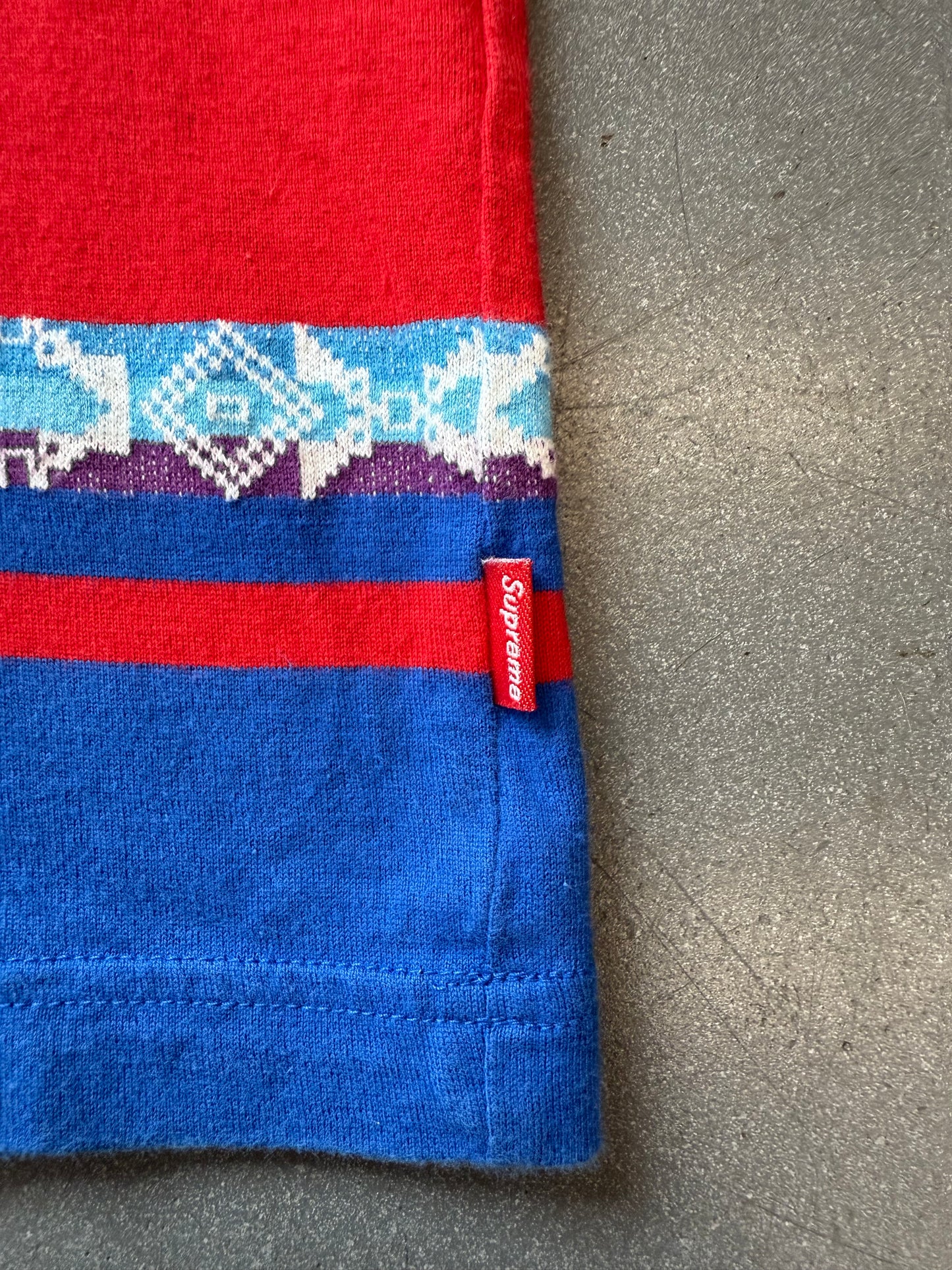 SS07 SUPREME NAVAJO POLO (RED/BLUE)