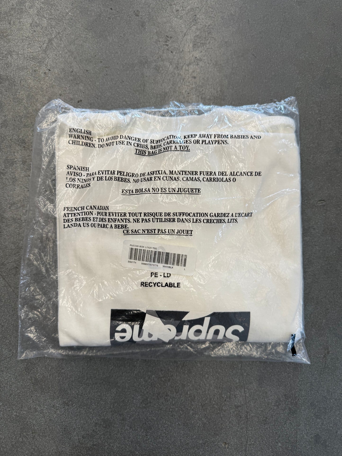SS21 SUPREME EMILIO PUCCI BOX LOGO TEE (NEW IN PACKAGE) (L)