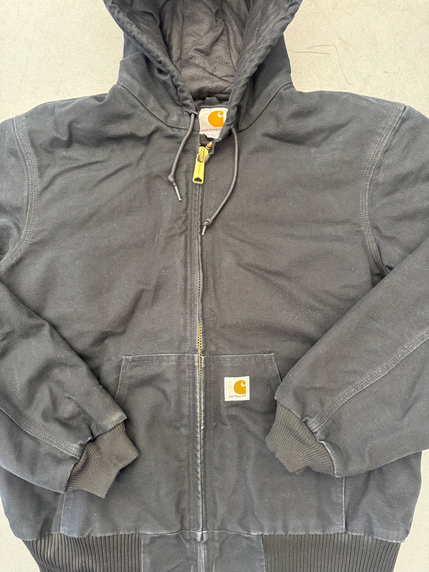 80S CARHARTT INSULATED CANVAS WORK JACKET (J140BLK)