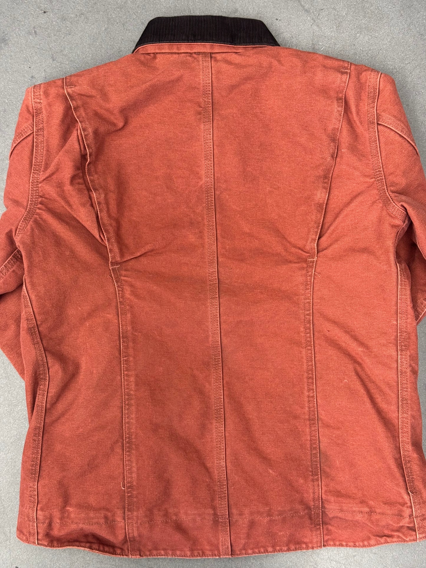 2000'S CARHARTT FOR WOMEN FLEECE-LINED CORDUROY COLLAR CANVAS WORK JACKET (WC061VRS)