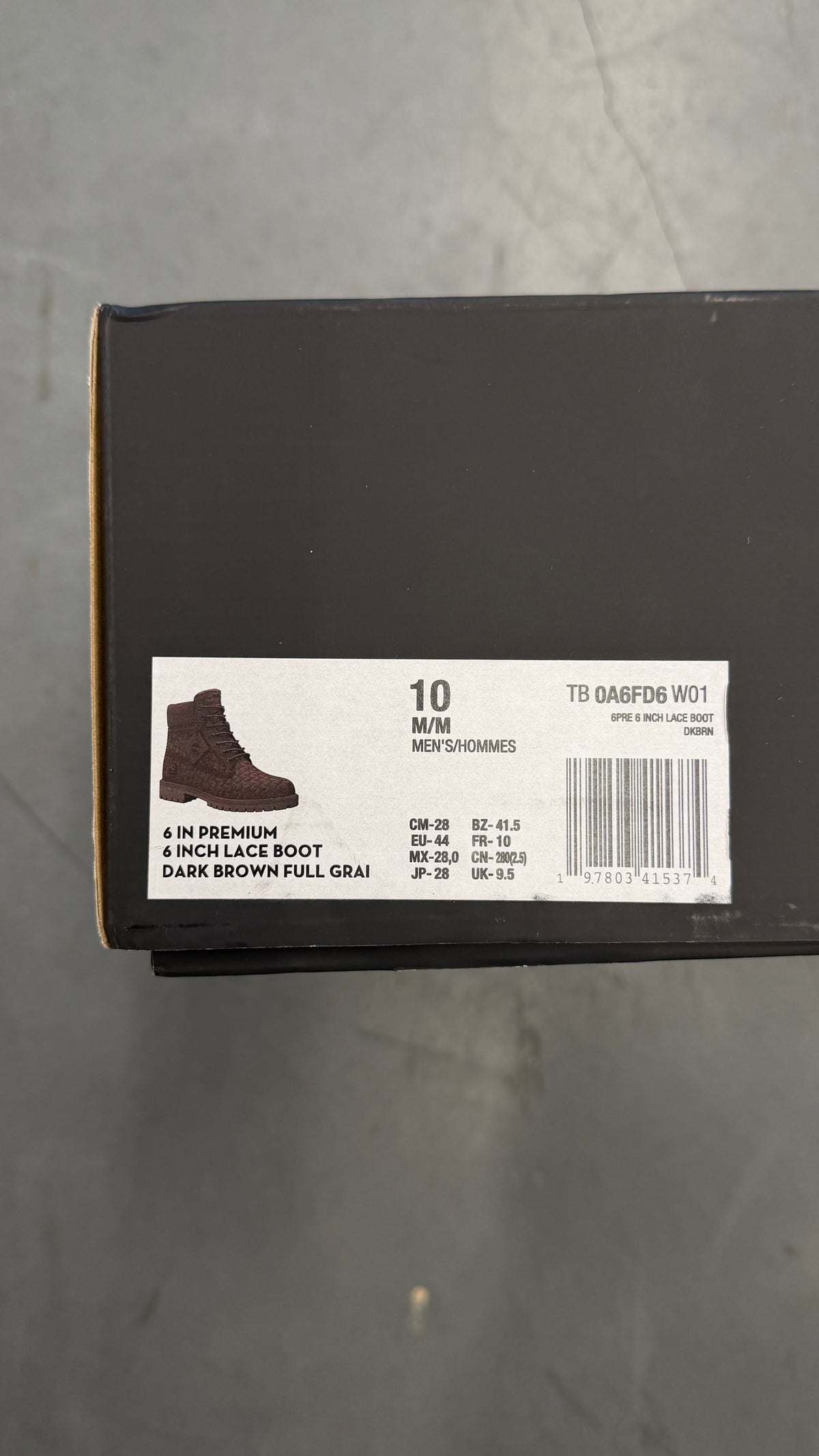2025 TIMBERLAND PREMIUM 6-INCH WOVEN LEATHER BOOT - DARK BROWN