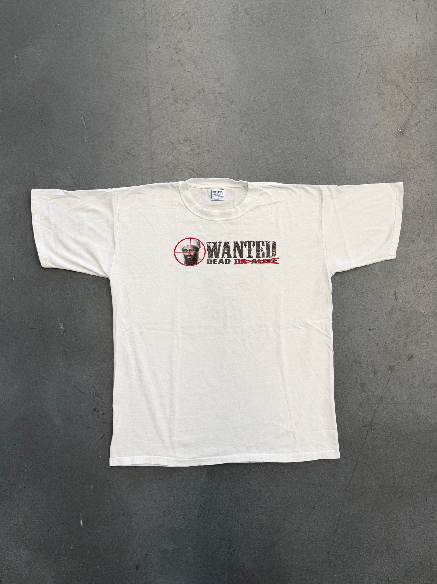 OSAMA BIN LADEN WANTED DEAD OR ALIVE TEE (ALL SPORT TAG)