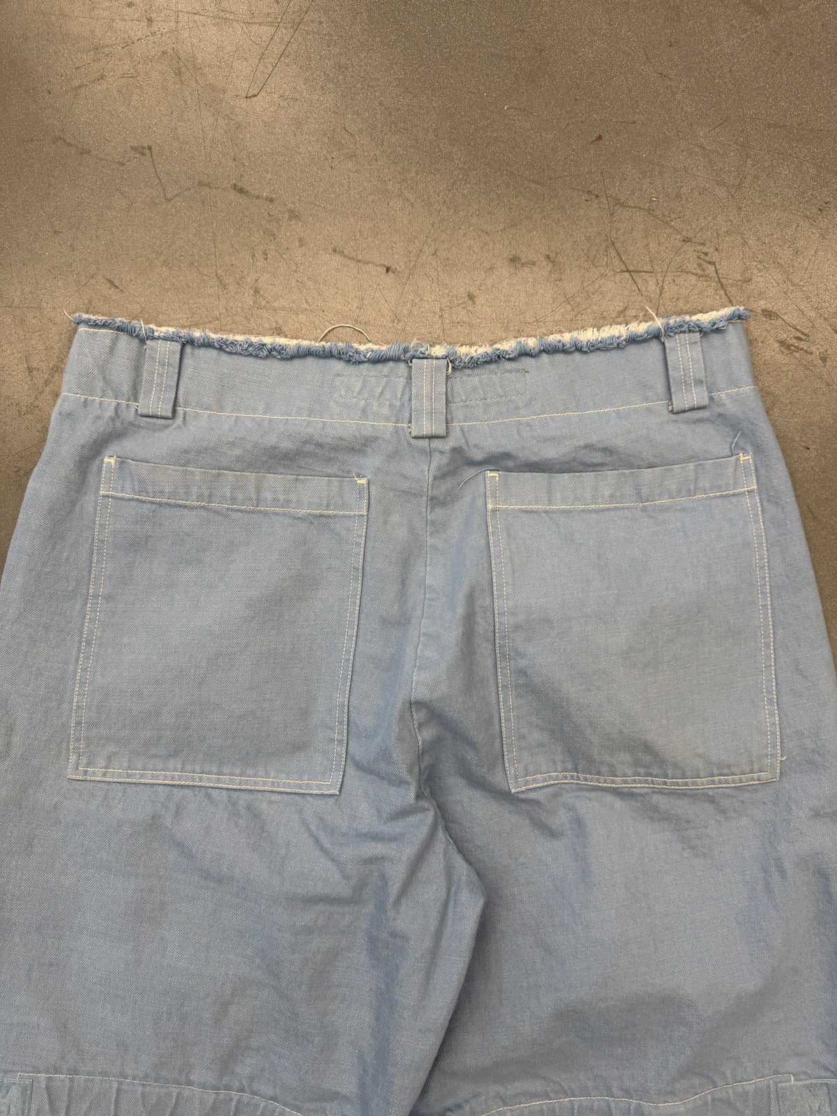 Y2K MARITHE FRANCOIS GIRBAUD DENIM SHUTTLE PANTS - LIGHT BLUE