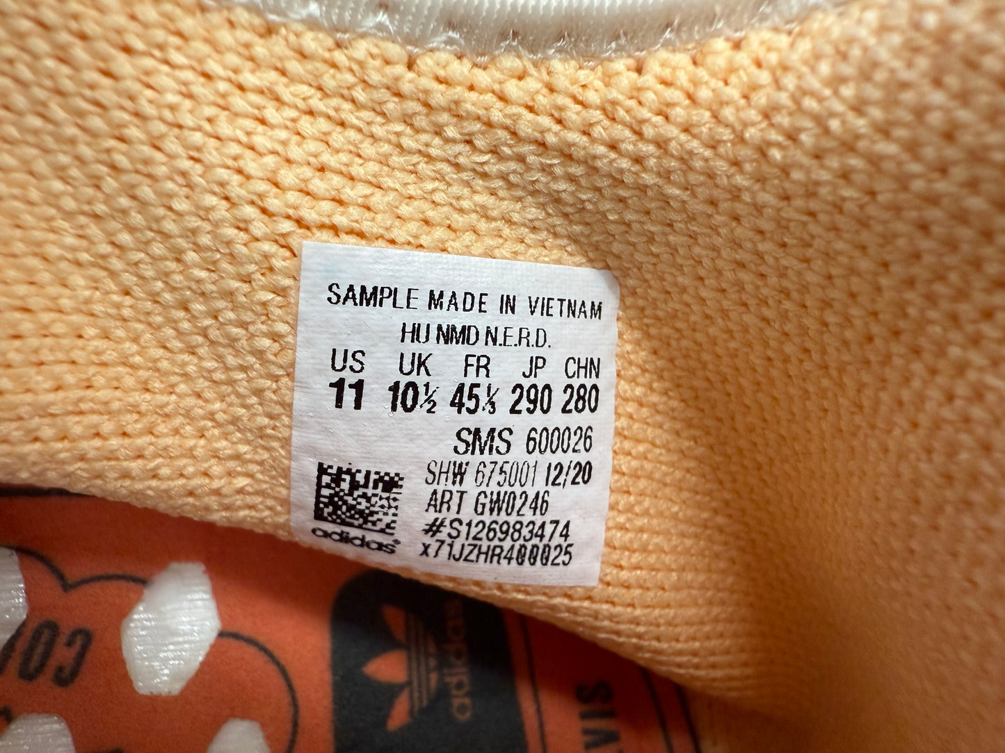 SIZE 11 ADIDAS NMD HU PHARRELL NERD CHALK WHITE 1 OF 14 SAMPLE (BRAND NEW WITH BOX)