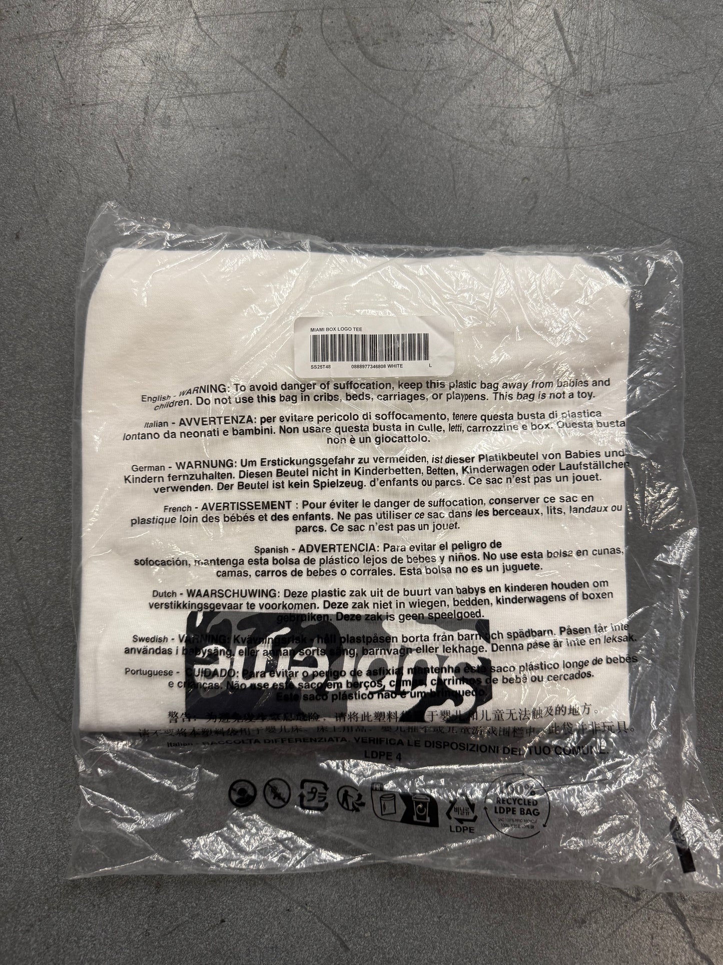 SS25 SUPREME MIAMI 305 SNOW CAMO BOX LOGO TEE