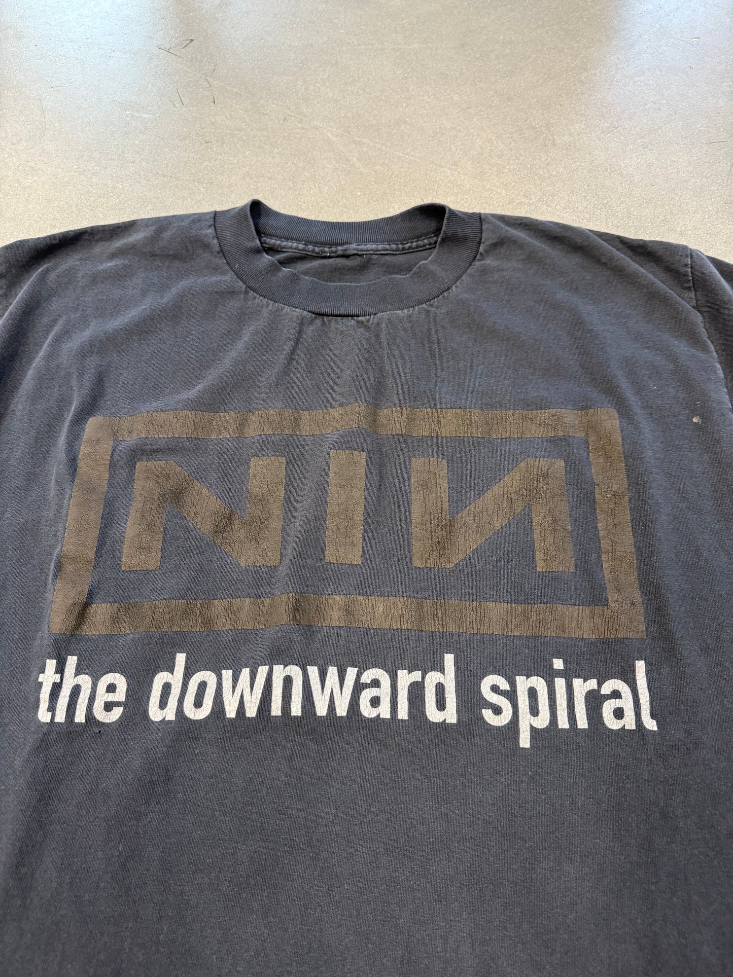 1994 NINE INCH NAILS THE DOWNWARD SPIRAL SELF DESTRUCT HALO EIGHT LONG SLEEVE TEE (PULLED TAG)