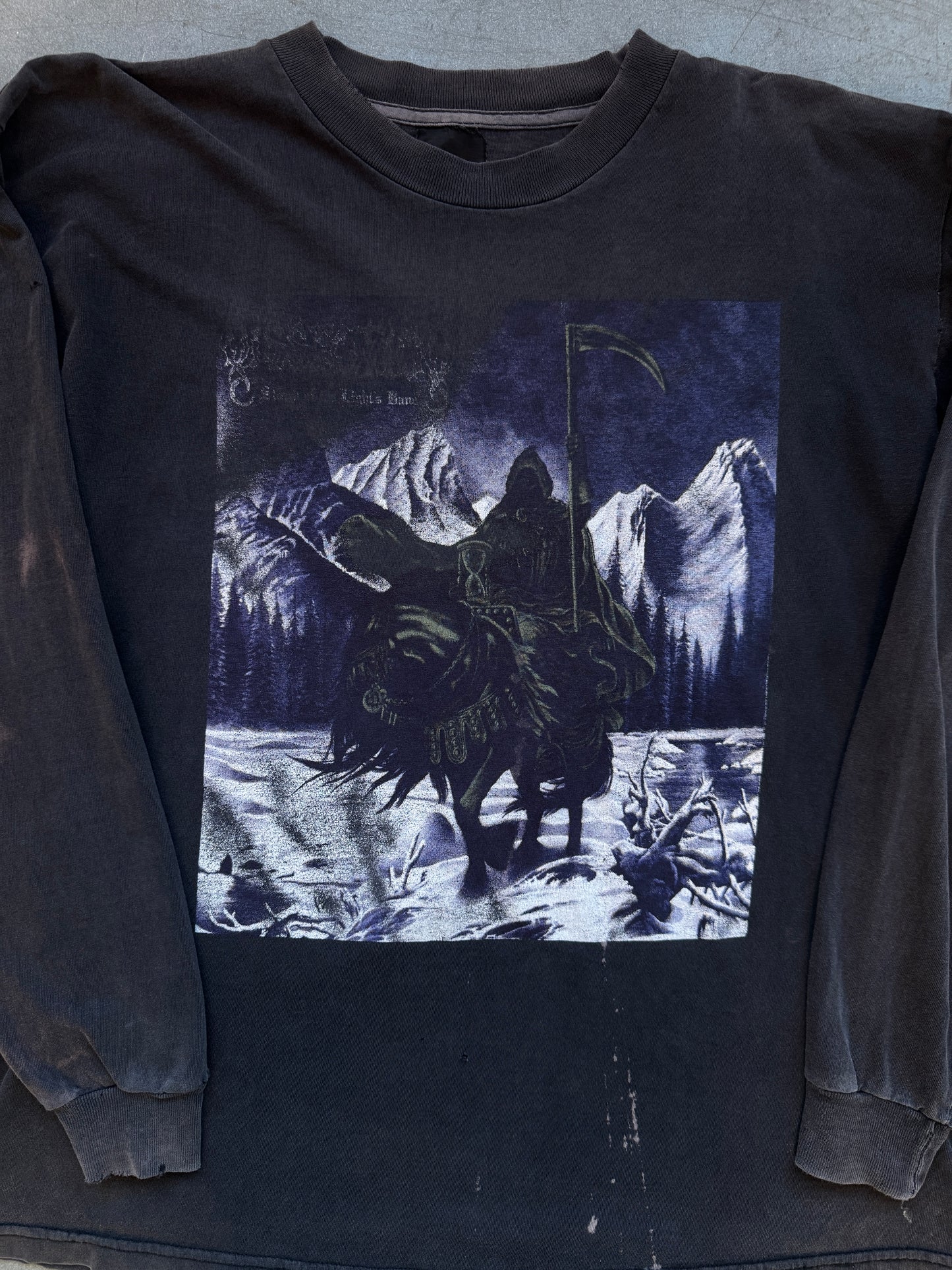 90'S DISSECTION STORM LIGHT REAPER RIDING HORSE LS BAND TEE (FADED TAG)