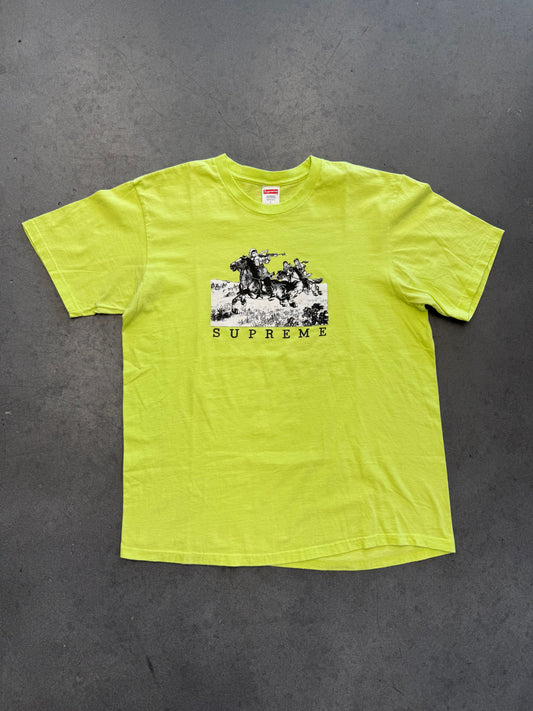 SS19 SUPREME RIDERS TEE - NEON GREEN