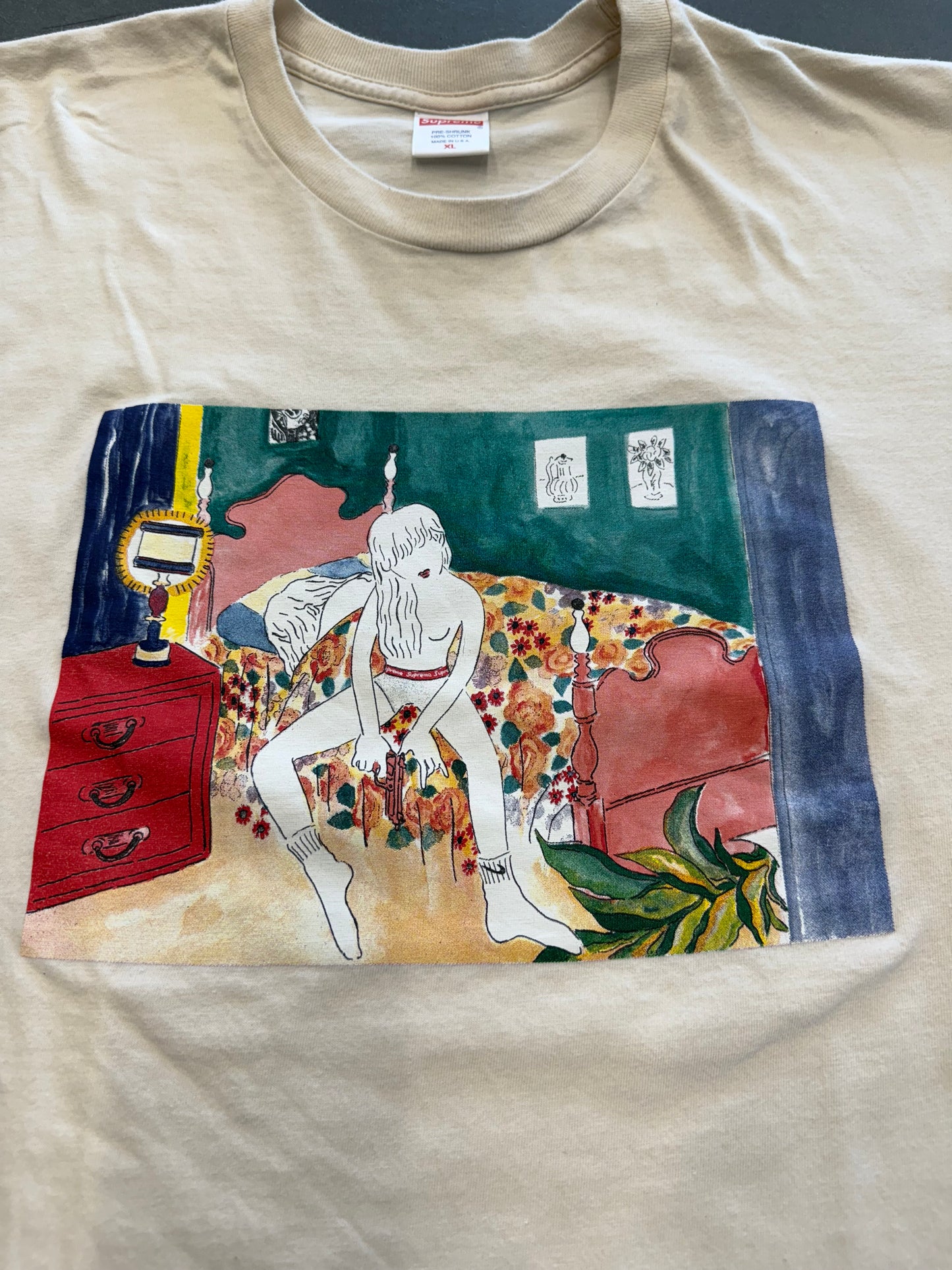FW18 SUPREME BEDROOM TEE - CREME