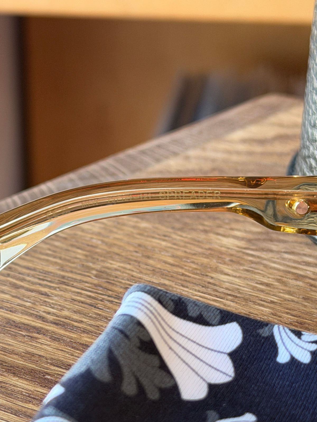 CHROME HEARTS SPREADER SUNGLASSES - TRANSLUCENT GOLD