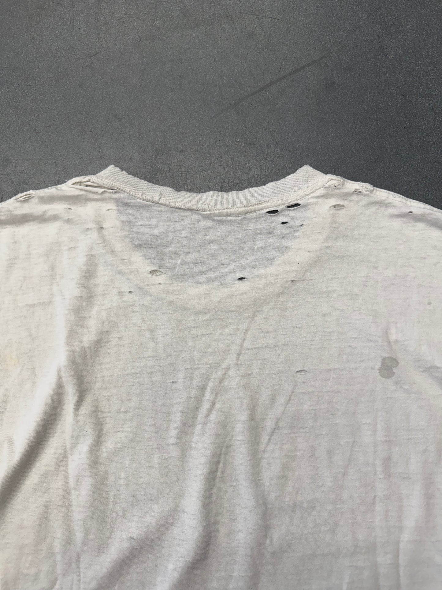 1991 TERMINATOR 2: JUDGMENT DAY "HASTA LA VISTA, BABY!" DISTRESSED TEE (PULLED TAG)