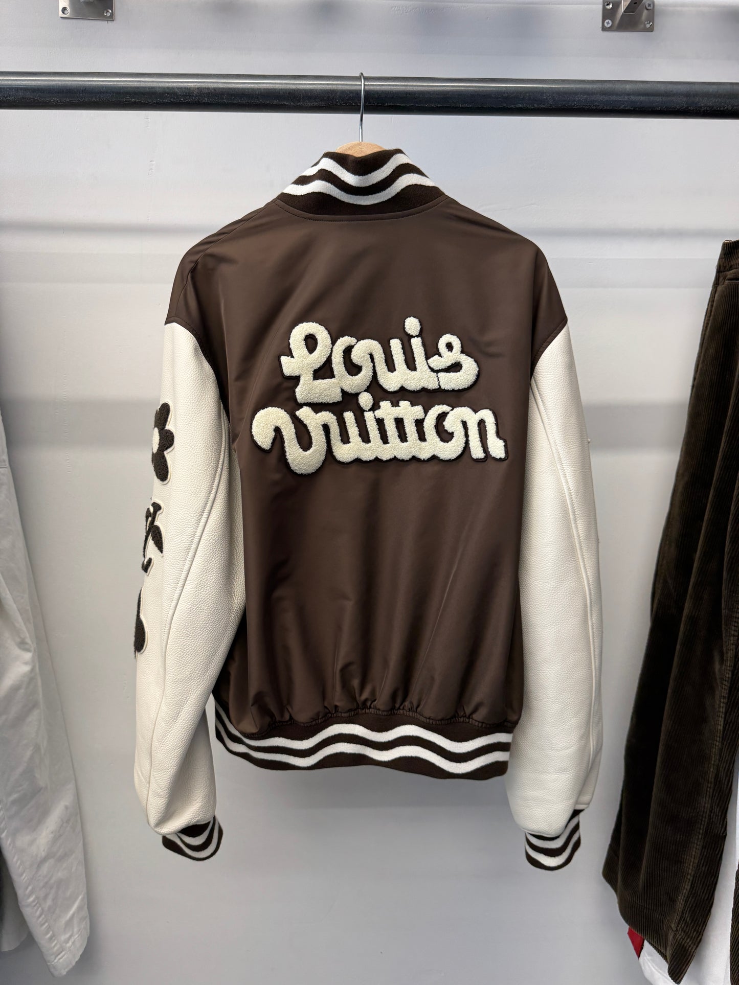 SS24 LOUIS VUITTON BY TYLER THE CREATOR EMBROIDERED VARSITY JACKET