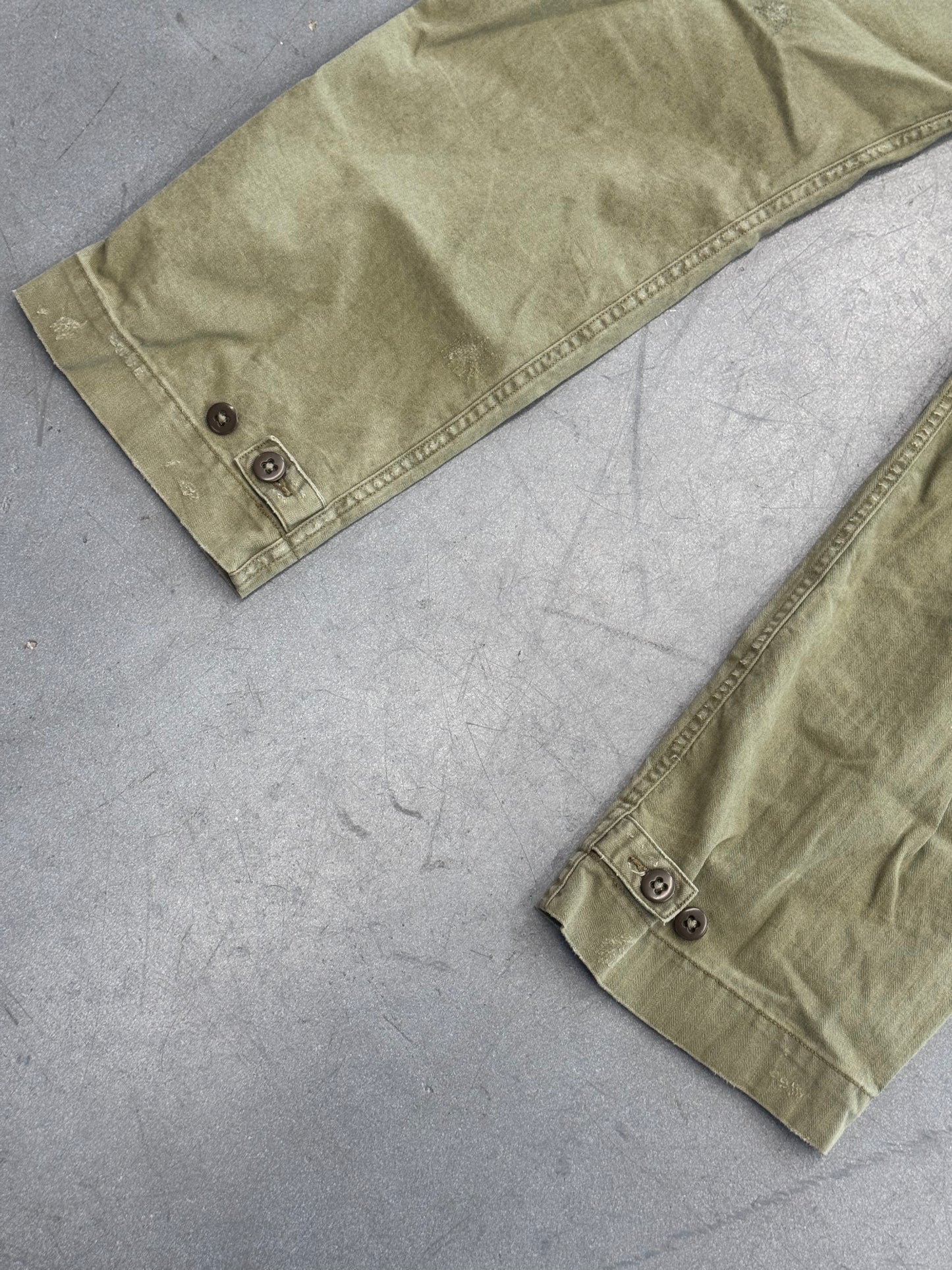 VINTAGE POLO RALPH LAUREN UTILITY HERRINGBONE DISTRESSED PATCHWORK PANT