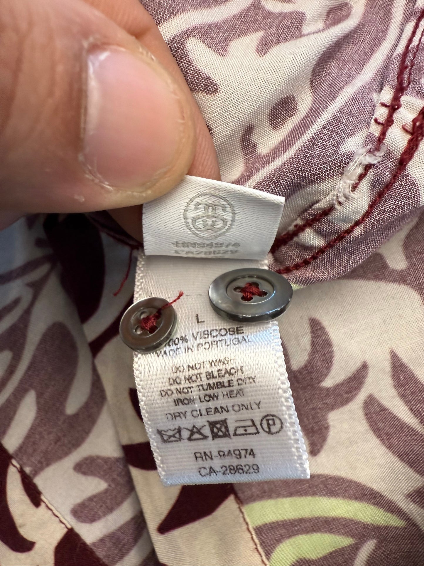 STUSSY PSYCHADELIC PALM TREE BUTTON UP SHIRT