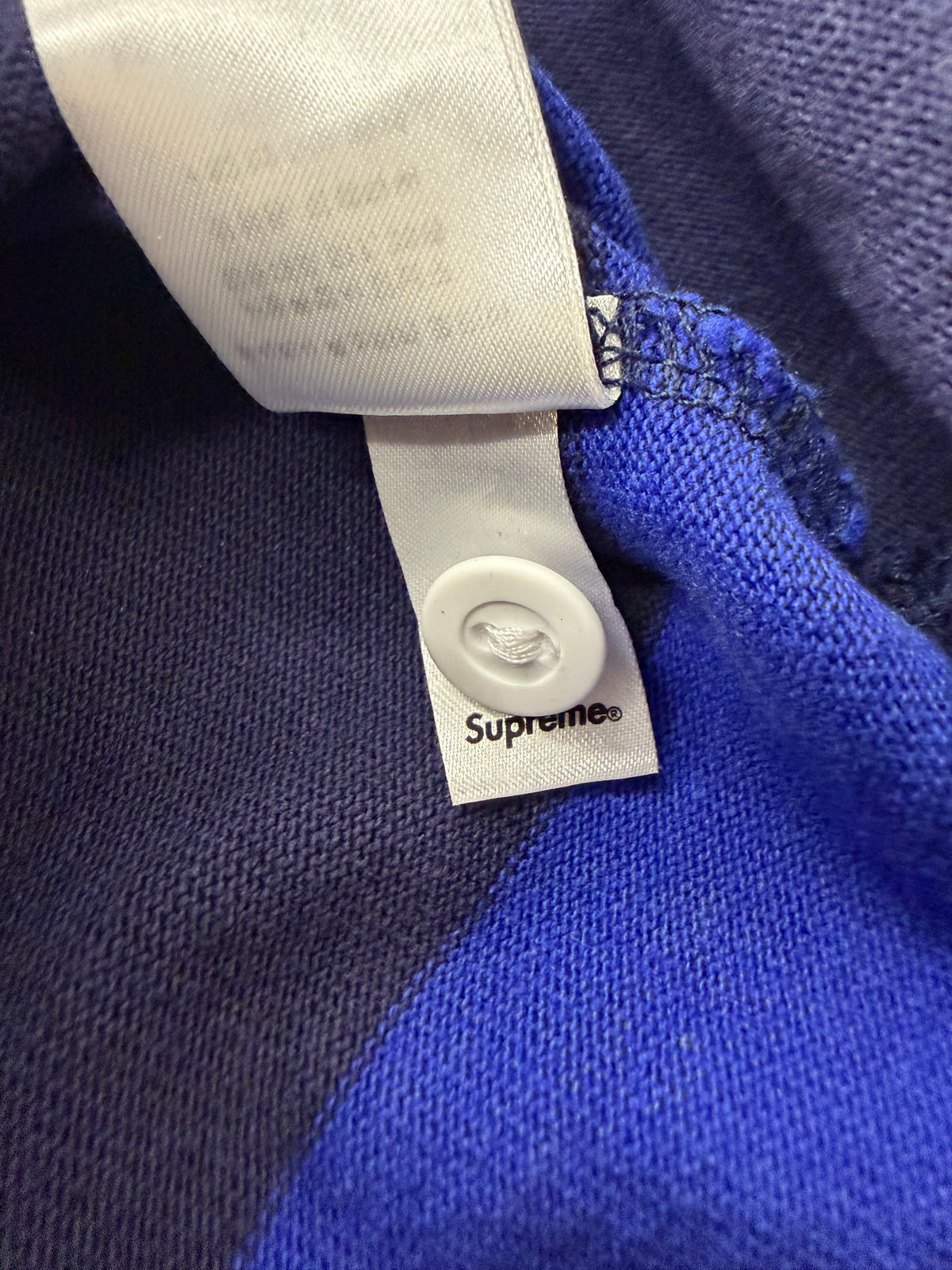 FW25 SUPREME STRIPE RUGBY SHIRT - NAVY