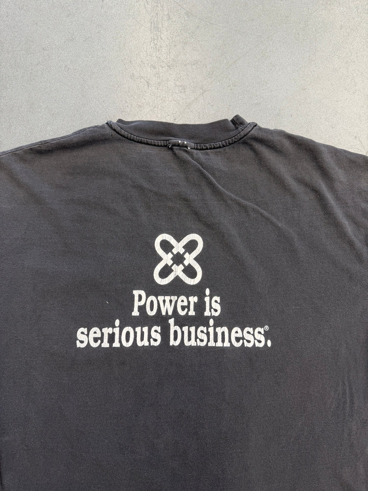 VINTAGE CREST AUDIO "POWER IS SERIOUS BUSINESS" POCKET TEE (CUT TAG)