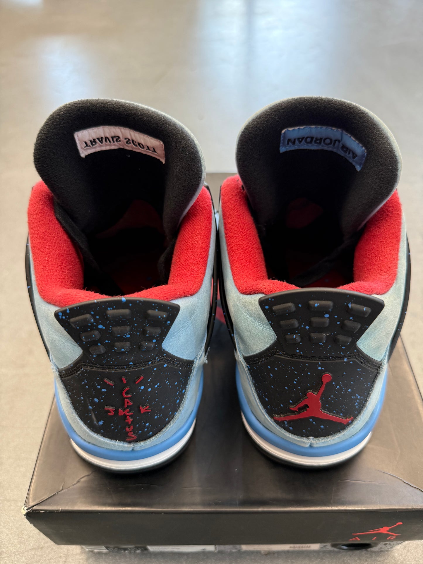 SIZE 10 JORDAN 4 RETRO TRAVIS SCOTT CACTUS JACK (PRE-OWNED WITH BOX)