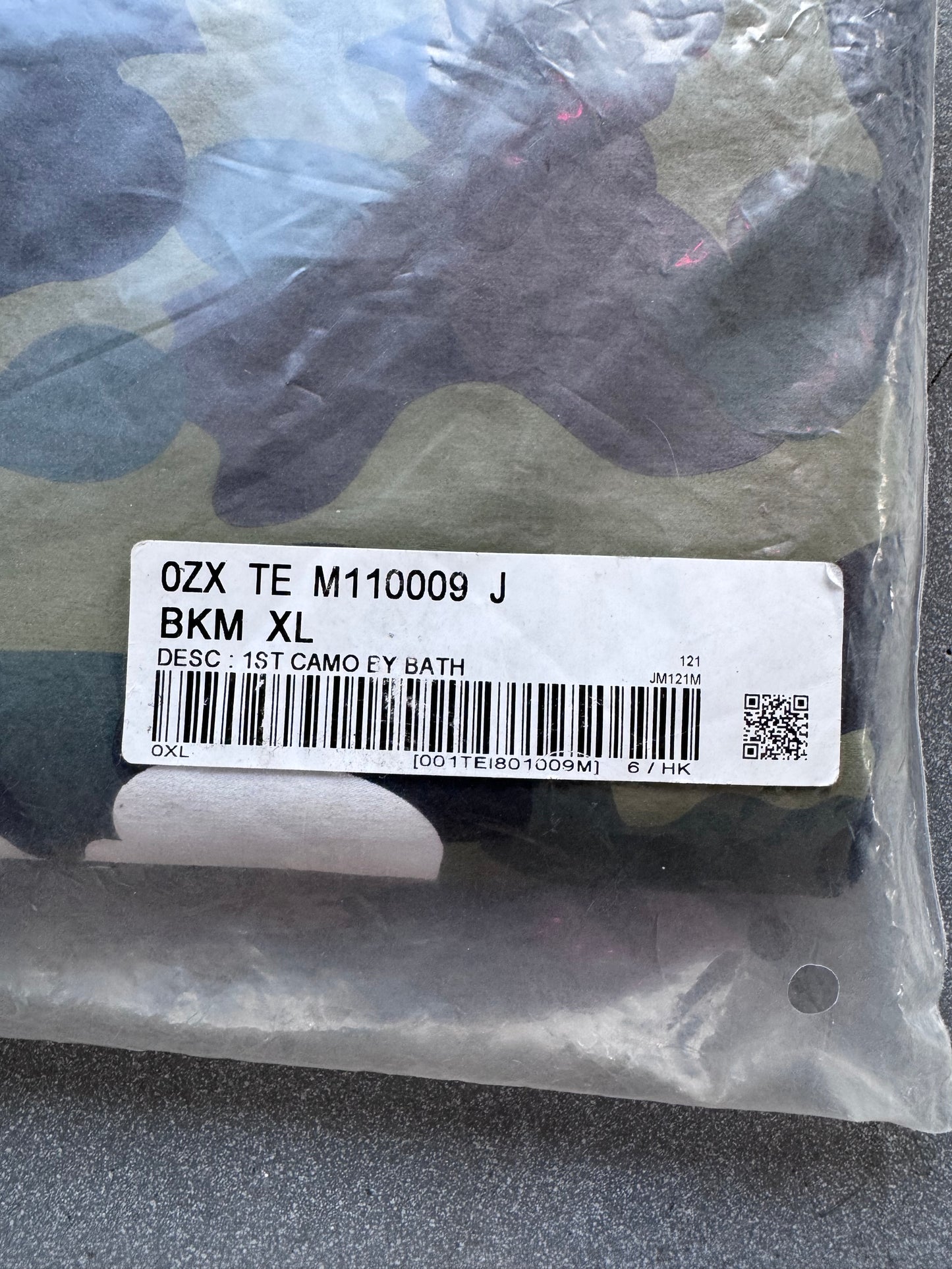A BATHING APE BAPE BIG HEAD CAMO PRINT TEE