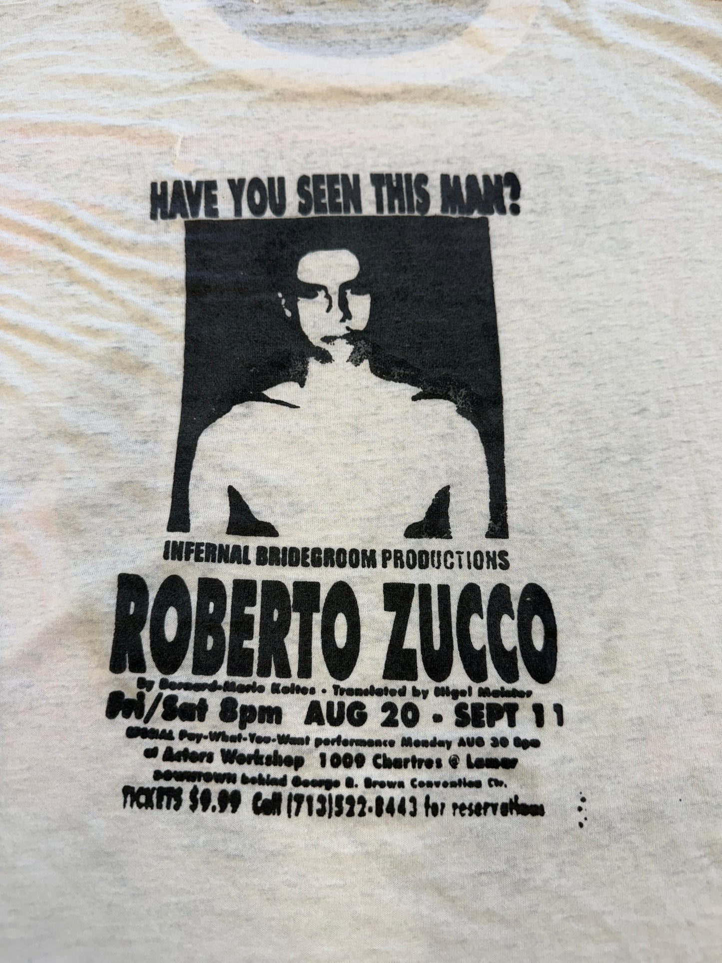 80'S MUDHONEY HAVE YOU SEEN THIS MAN? RUSS MEYER MOVIE PROMO TEE (PULLED TAG)