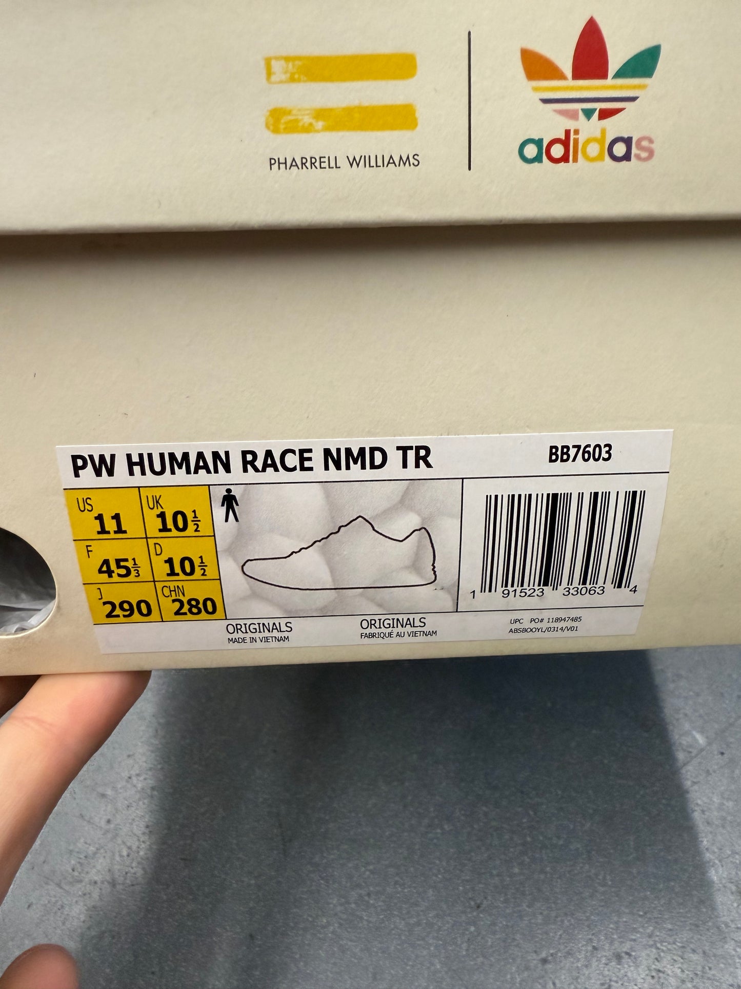 SIZE 11 ADIDAS NMD HU PHARRELL NERD Y.O.U. (BRAND NEW WITH BOX)