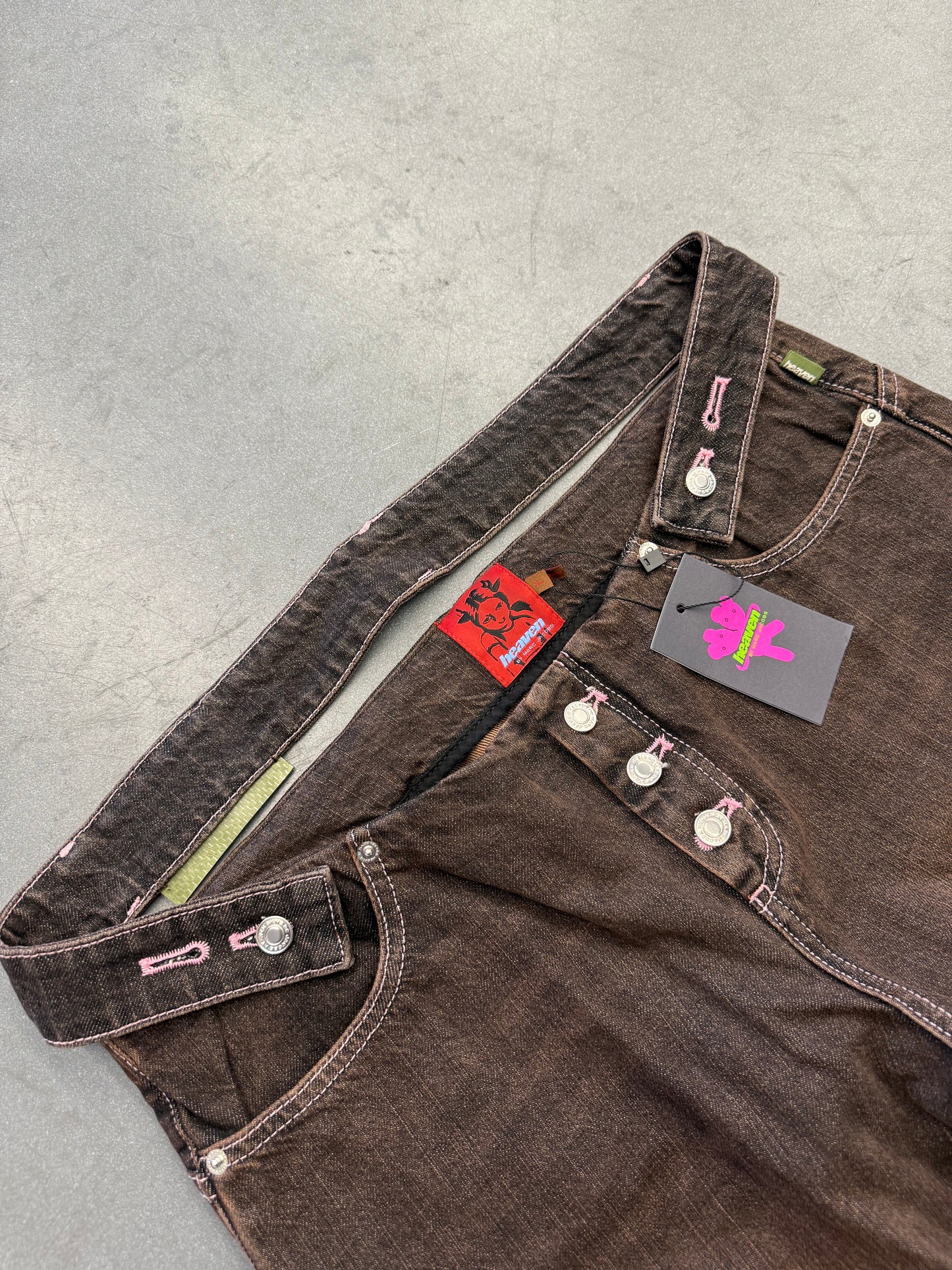 HEAVEN BY MARC JACOBS JACOBS DETACHED WAISTBAND FLARE JEANS