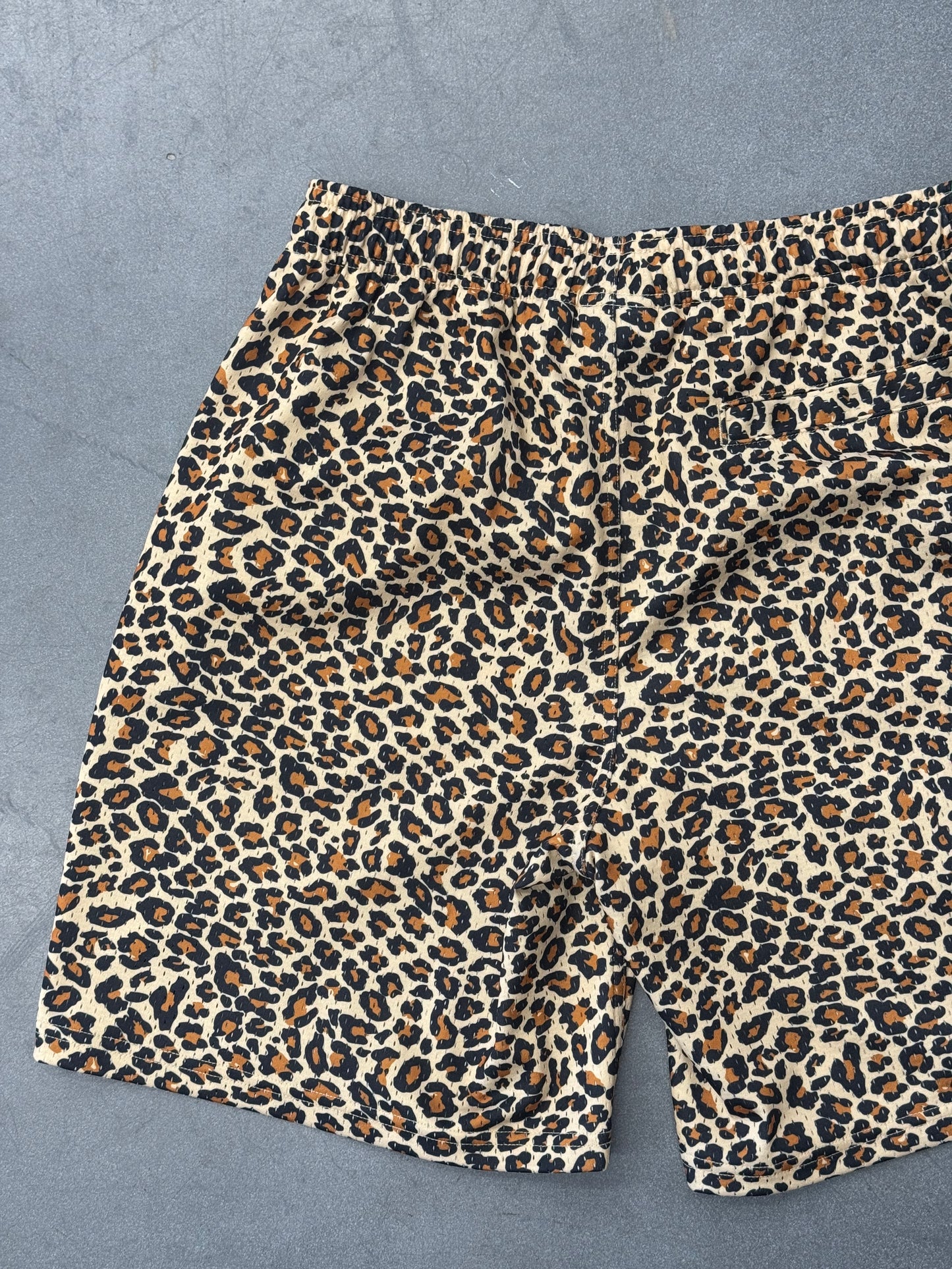 STUSSY LEOPARD PRINT MESH SHORTS