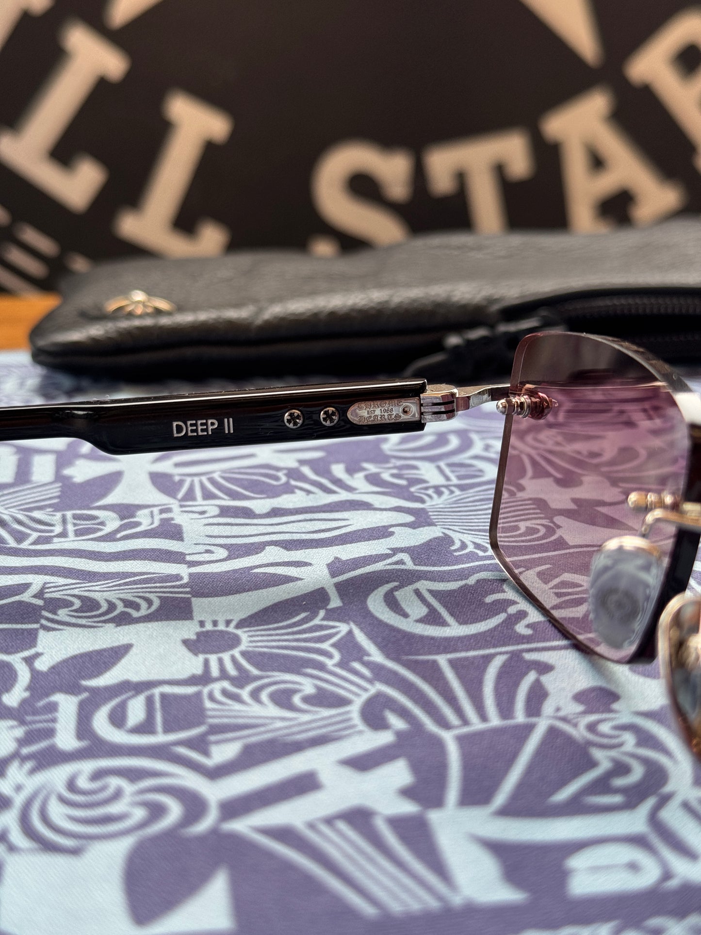 CHROME HEARTS DEEP II SUNGLASSES BLACK (WITH CASE)
