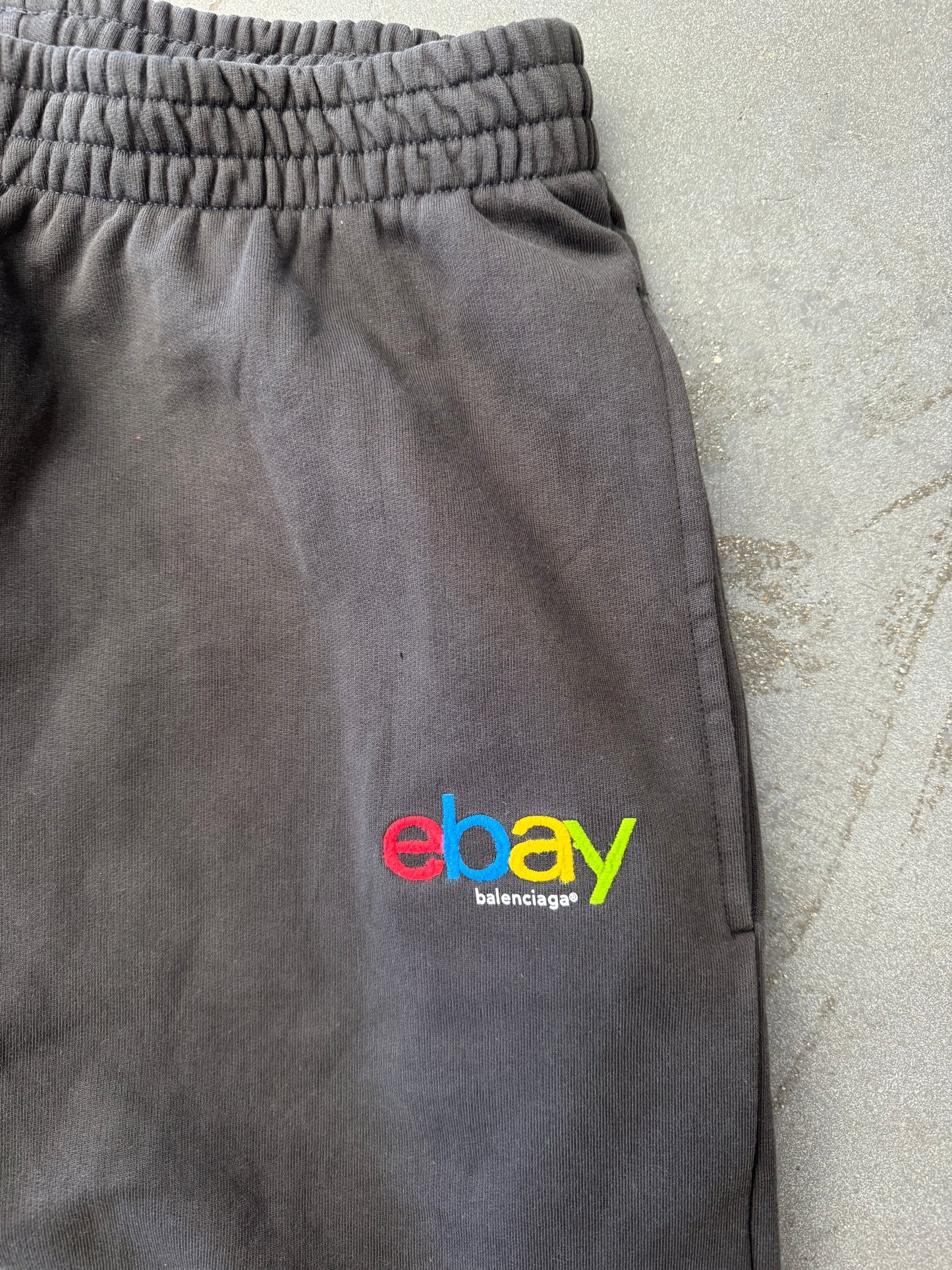 BALENCIAGA X EBAY BAGGY SWEATPANT - WASHED BLACK