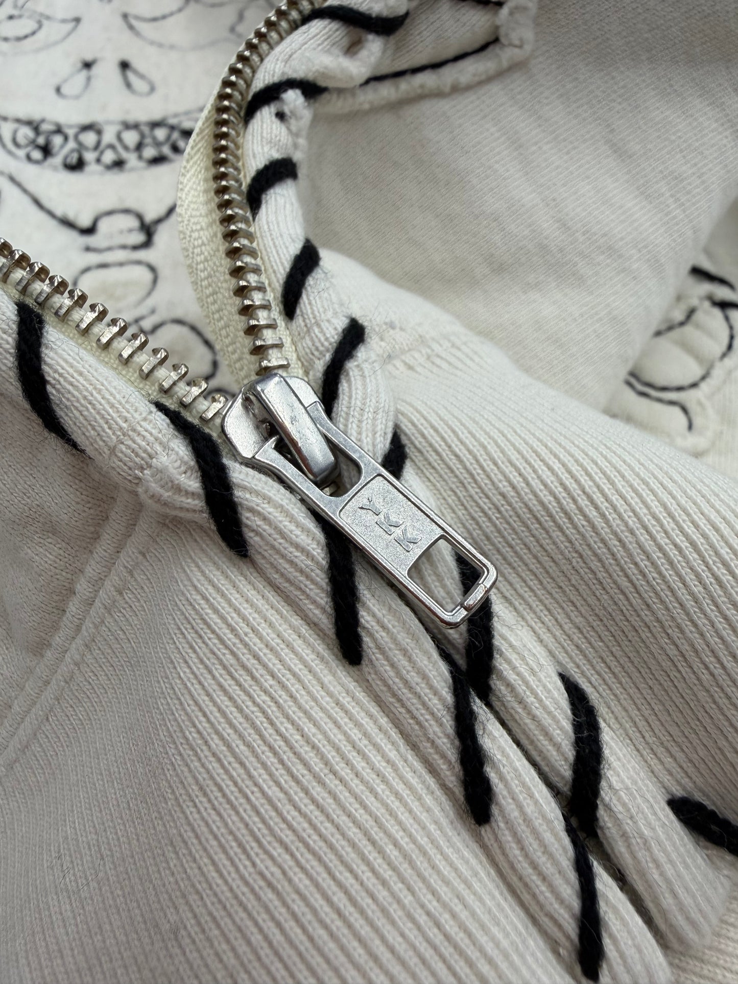 FW25 SUPREME X Y'S BY YOHJI YAMAMOTO ZIP UP HOODED SWEATSHIRT - WHITE (M)