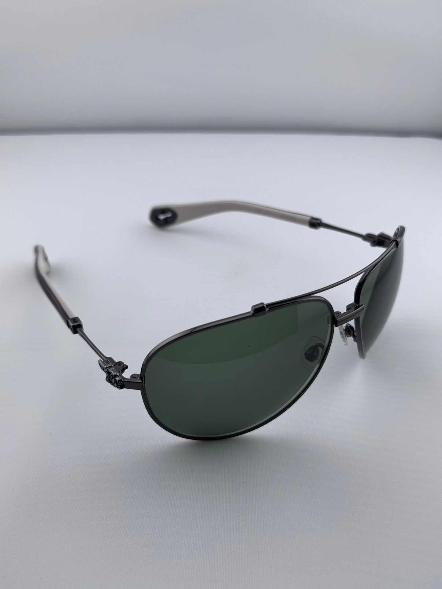 CHROME HEARTS STONED WHITE/BROWN SUNGLASSES (WITH CASE)