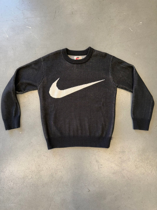 SS19 SUPREME NIKE SWOOSH SWEATER BLACK/WHITE