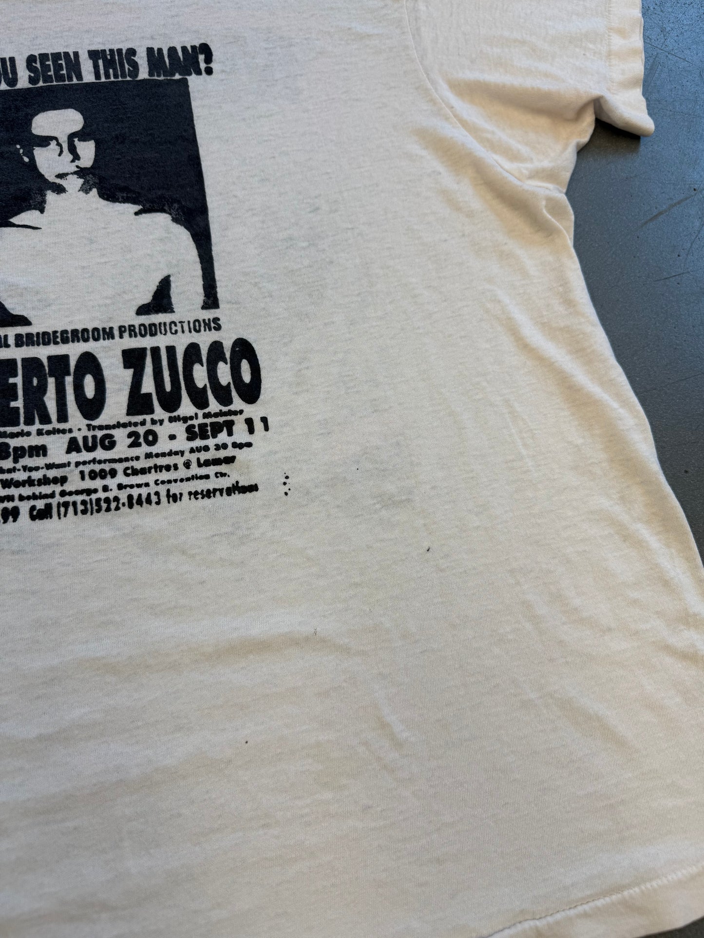 80'S MUDHONEY HAVE YOU SEEN THIS MAN? RUSS MEYER MOVIE PROMO TEE (PULLED TAG)