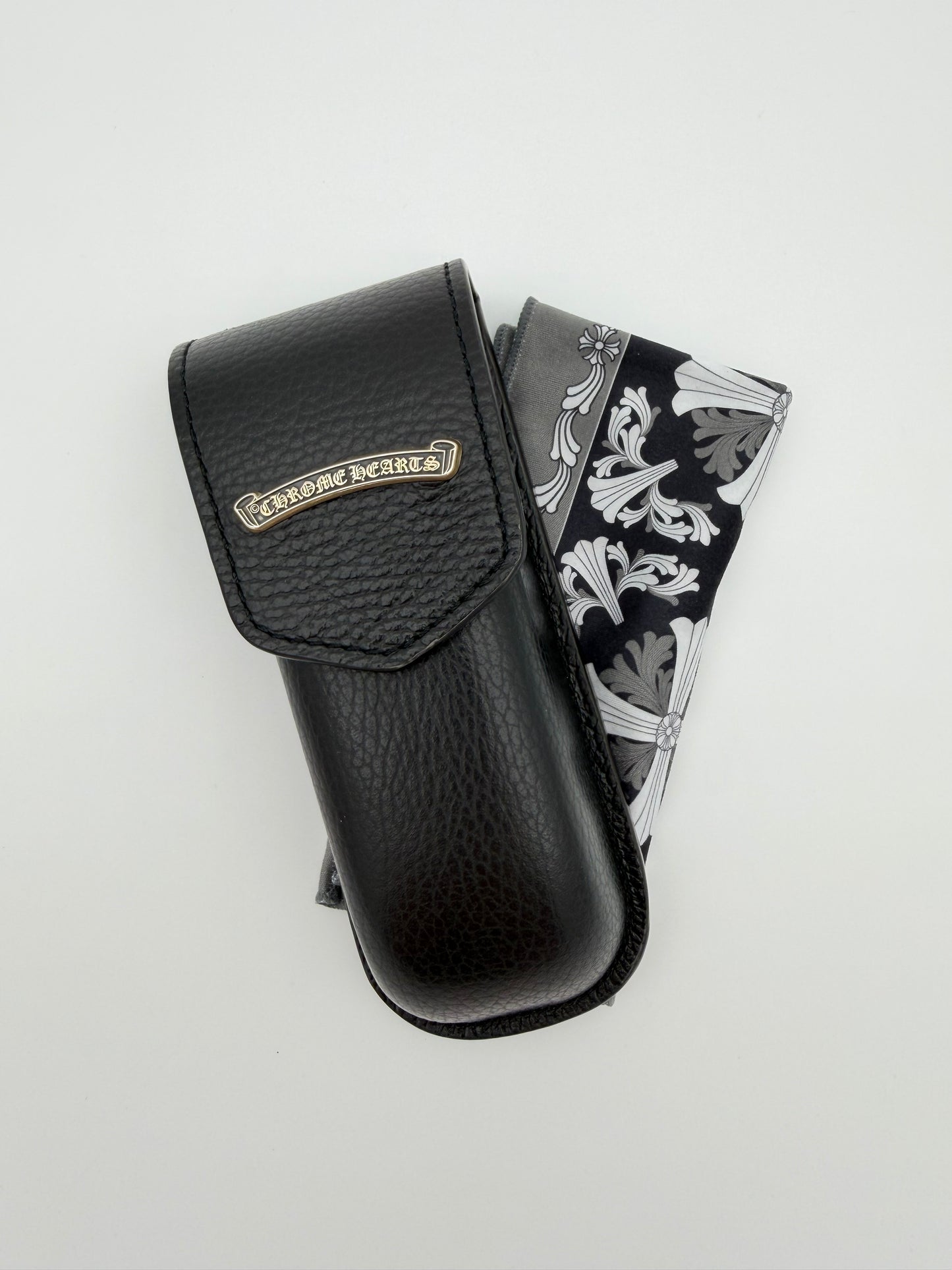 CHROME HEARTS LORDIE FRAMELESS PURPLE-LENS SUNGLASSES (WITH CASE AND CLOTH)