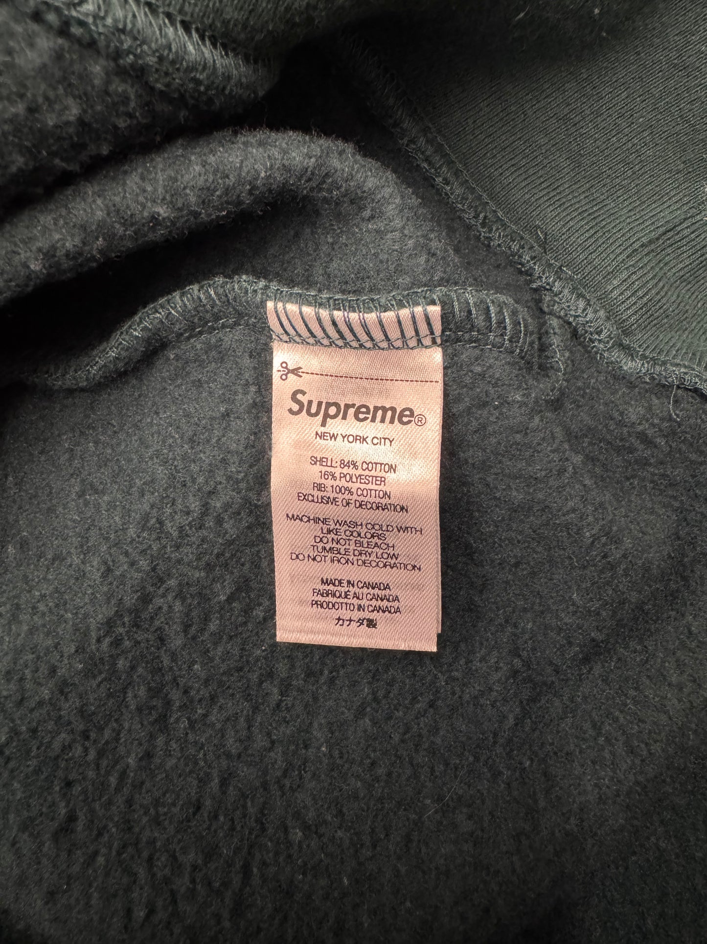 FW22 SUPREME BOX LOGO CREWNECK - DARK PINE