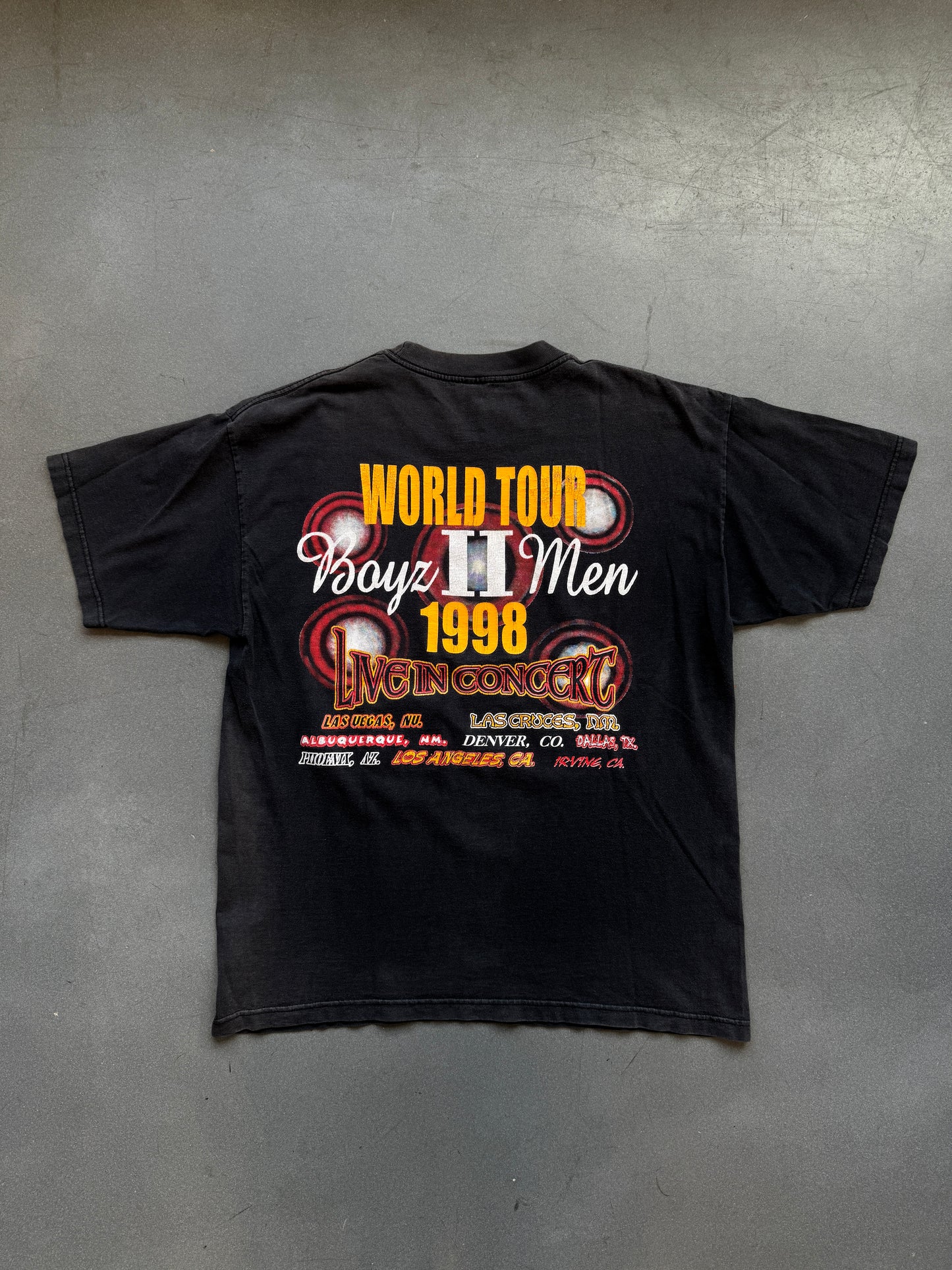 1998 BOYZ II MEN EVOLUTION WORLD TOUR LIVE IN CONCERT TEE (MURINA TAG)